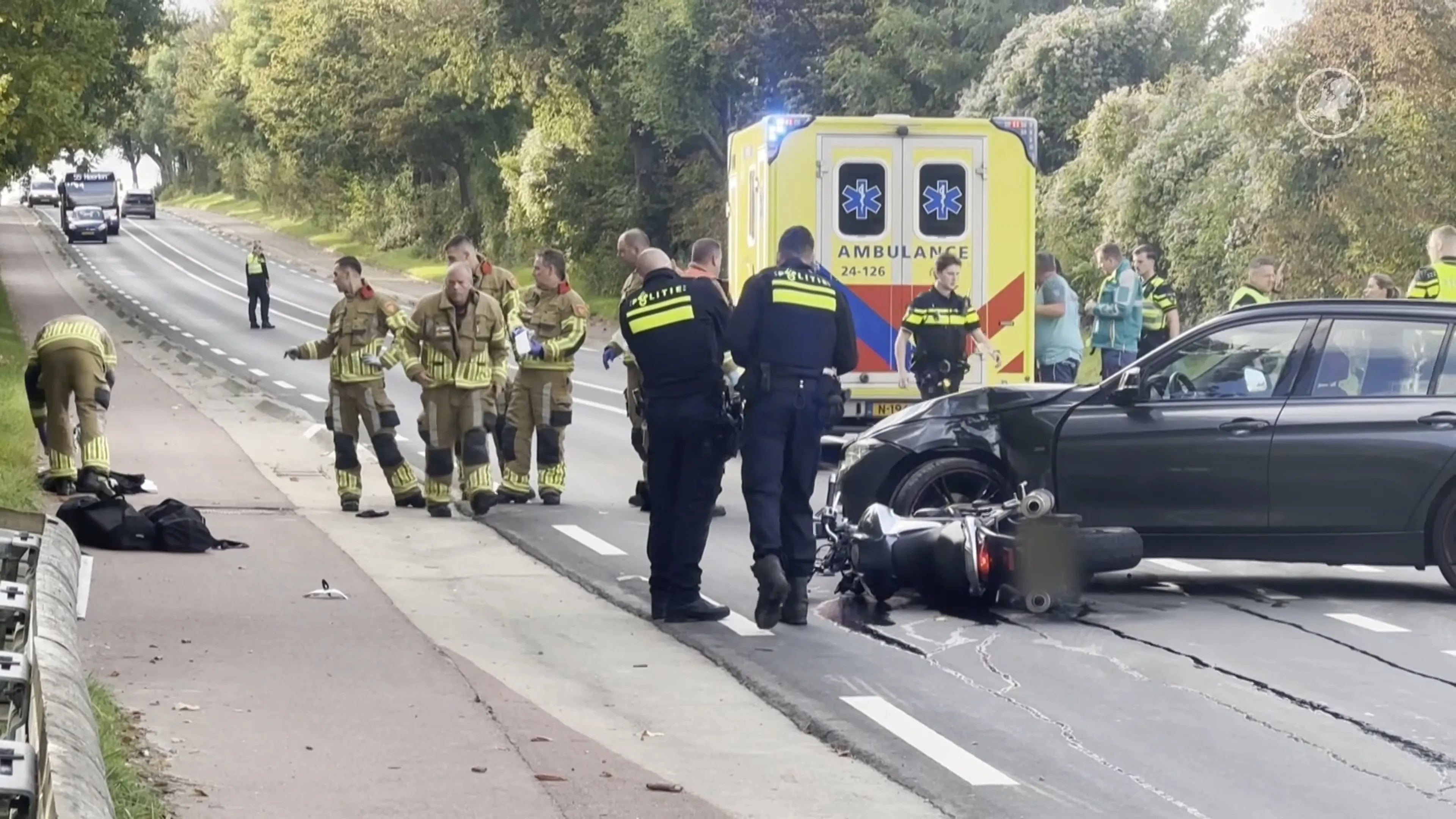 Motorrijder met traumahelikopter afgevoerd na aanrijding in Voerendaal