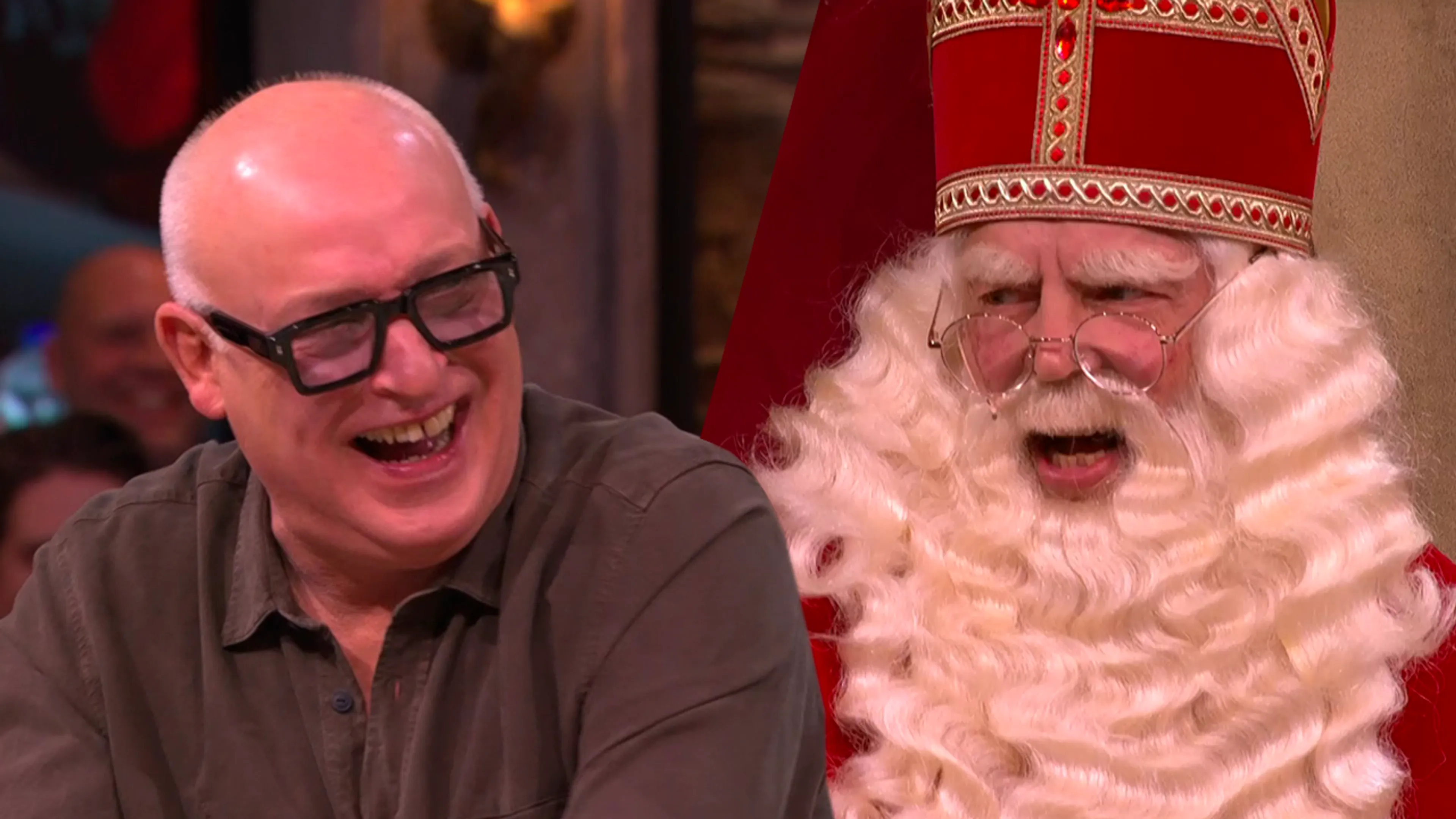 Sinterklaas terug bij Vandaag Inside: Stripper voor Merel Ek, Omtzigt-pyama voor Johan