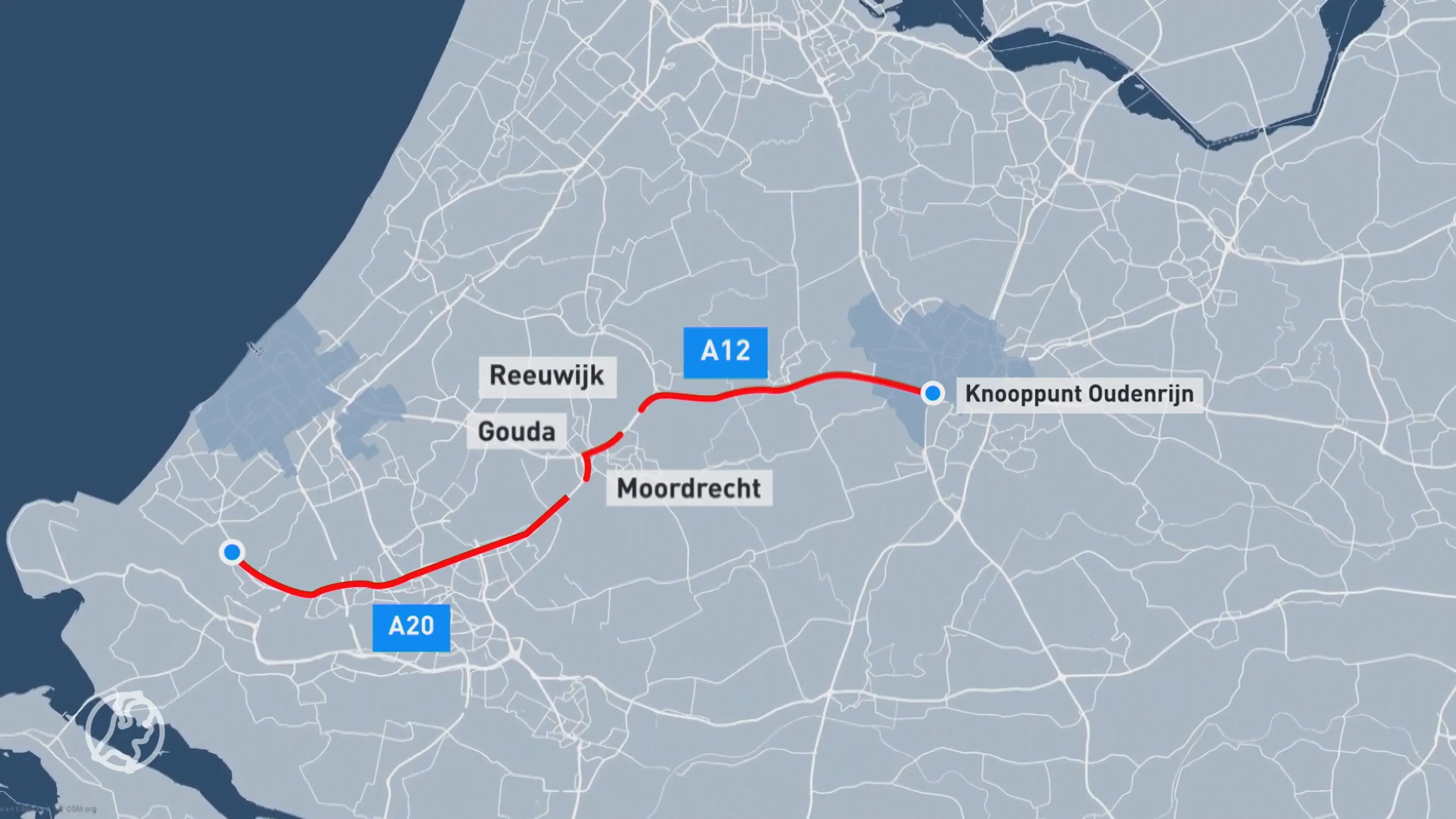 Grote werkzaamheden zorgen voor veel vertraging op A12