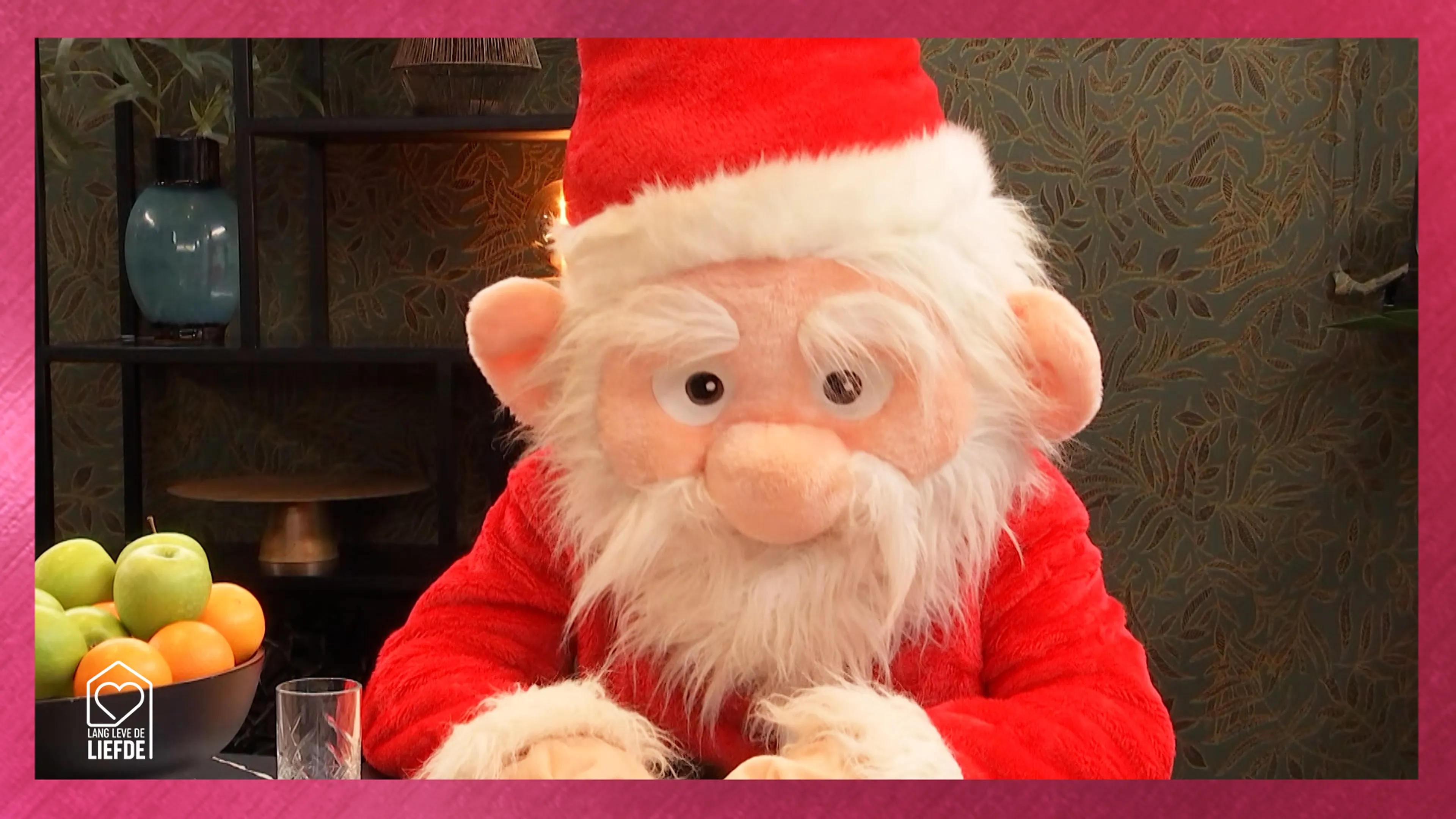 Dennis verkleedt als de kerstman