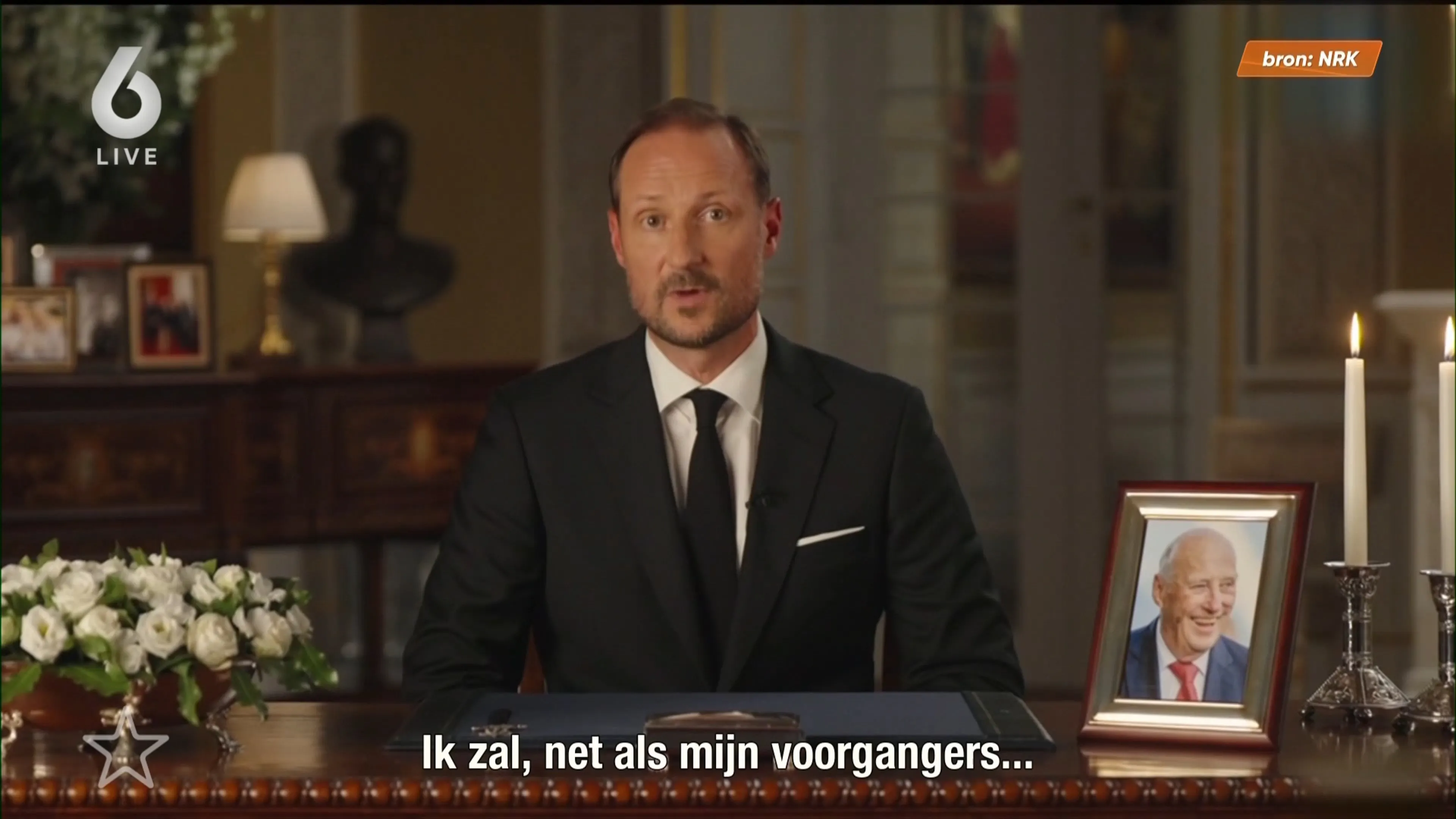 Eerste toespraak van koning Haakon VIII sinds overlijden van vader