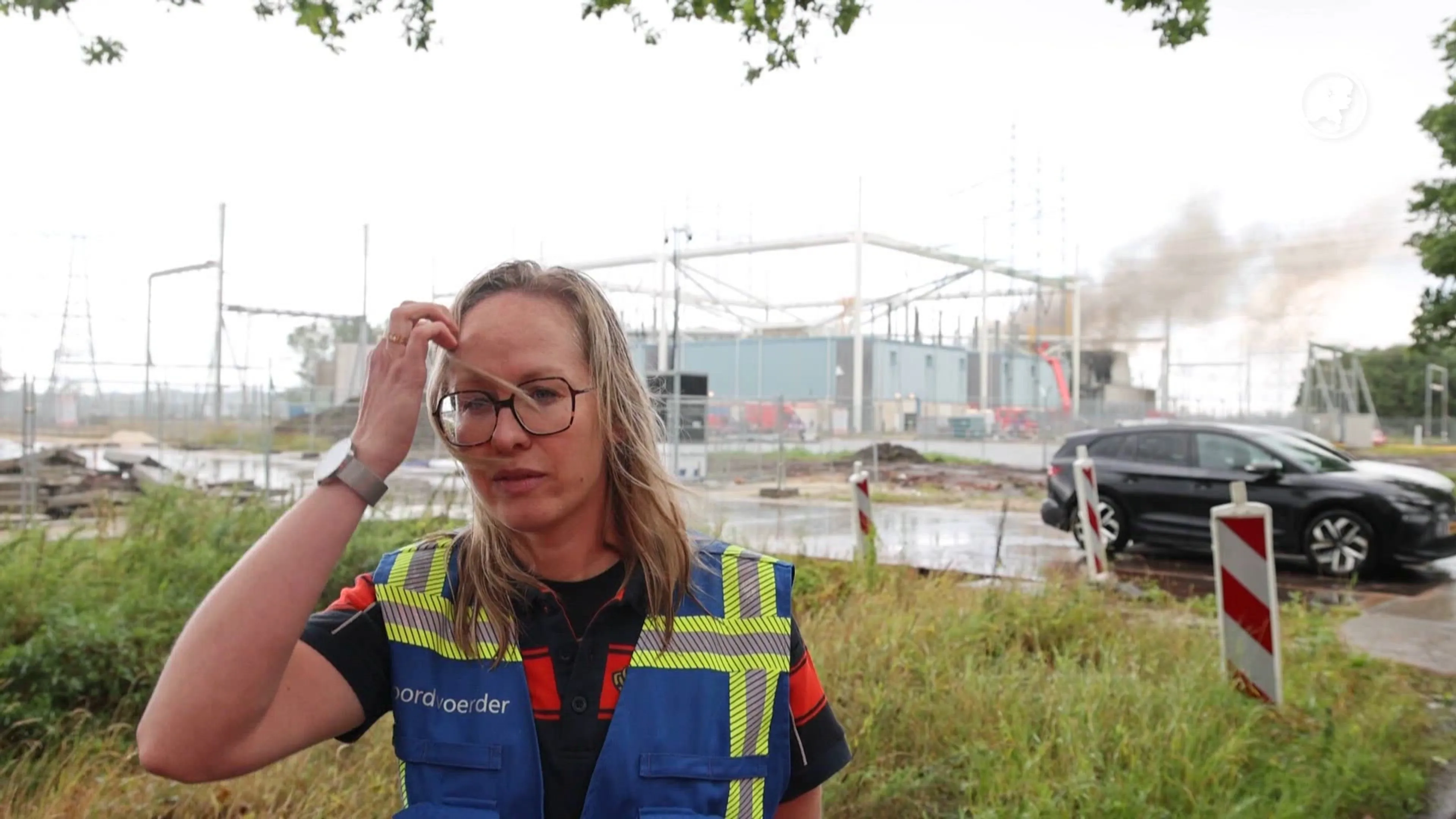 Brandweer in Meeden al uren in de weer met brand in hoogspanningsstation