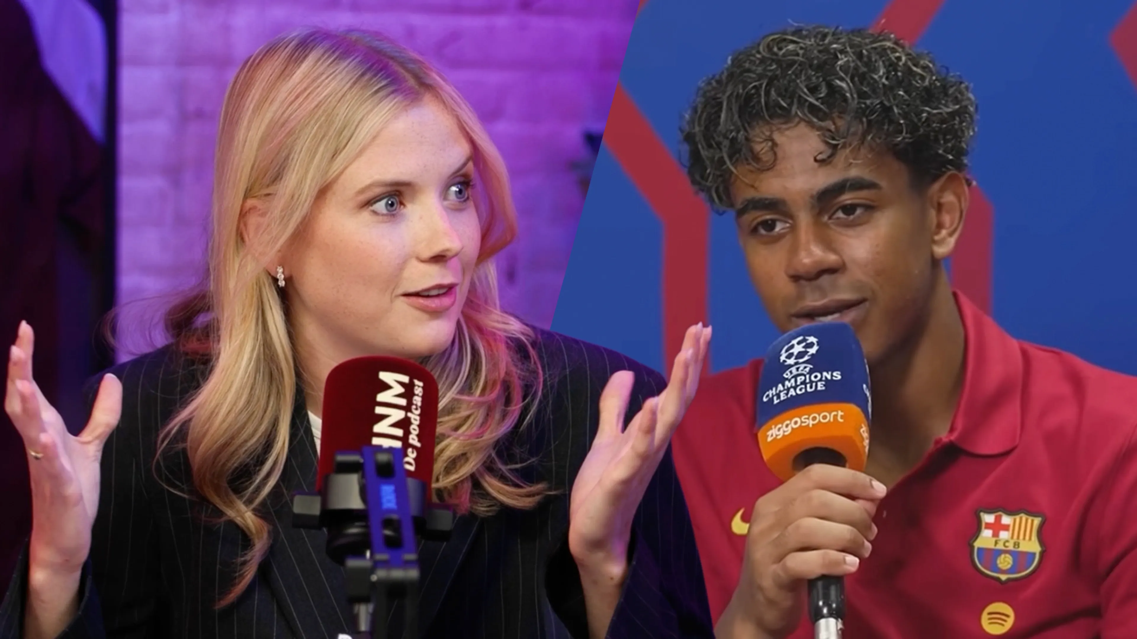 Noa Vahle had 'paniekmomentje' voor interview met Lamine Yamal: 'Sorry, maar...'