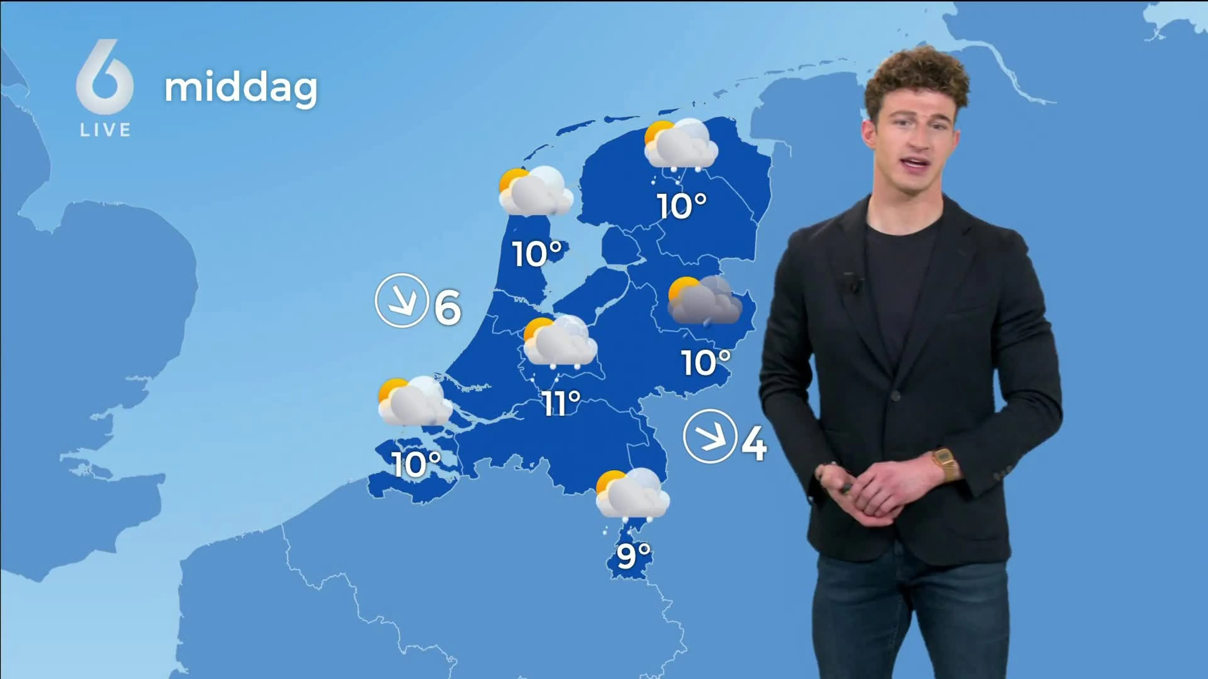 Opnieuw wisselvallige dag, vooral zware buien in het oosten