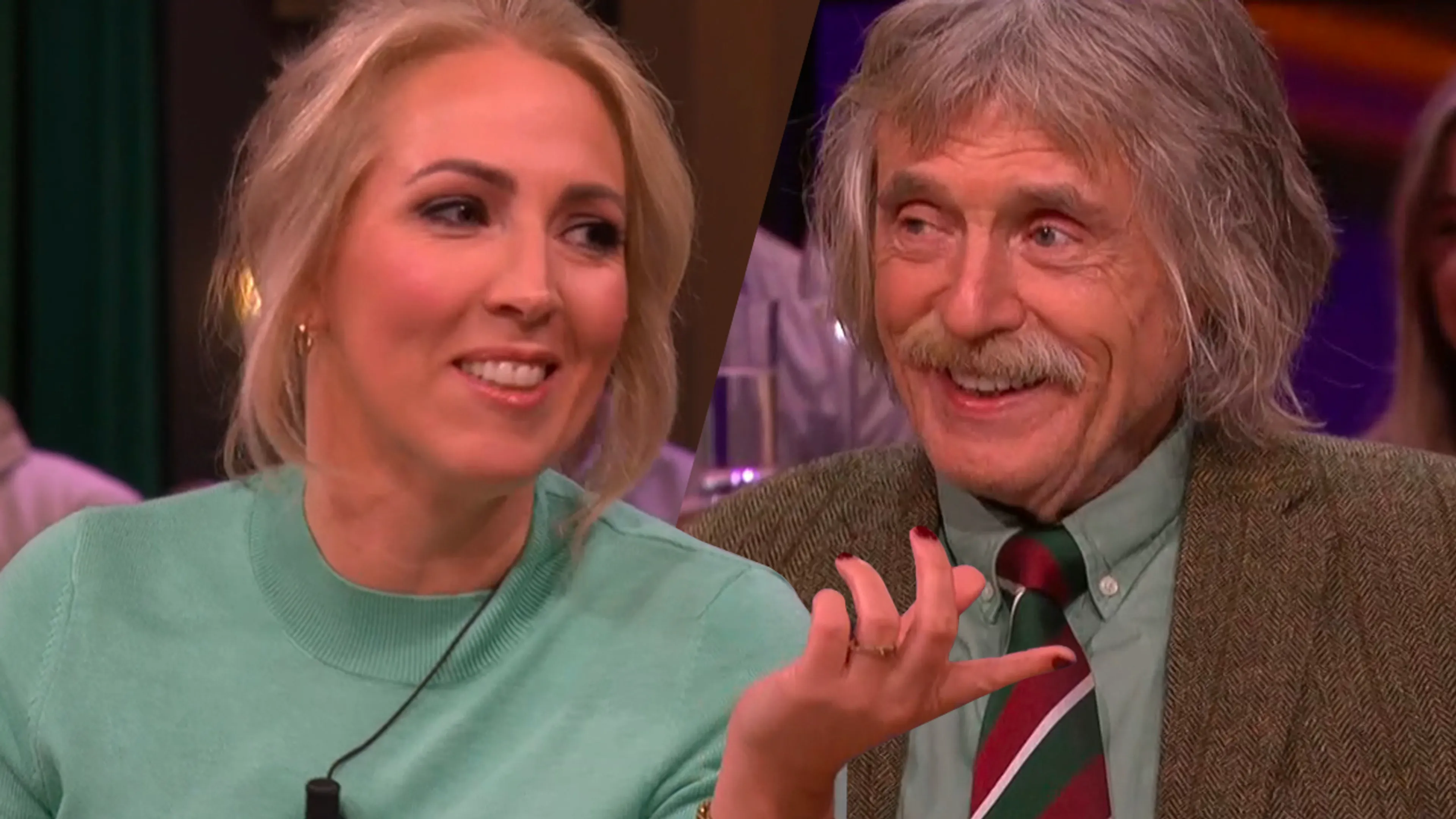 Lilian Marijnissen reageert gevat op grap Johan: 'Dat heb ik vanavond wel gezien!'