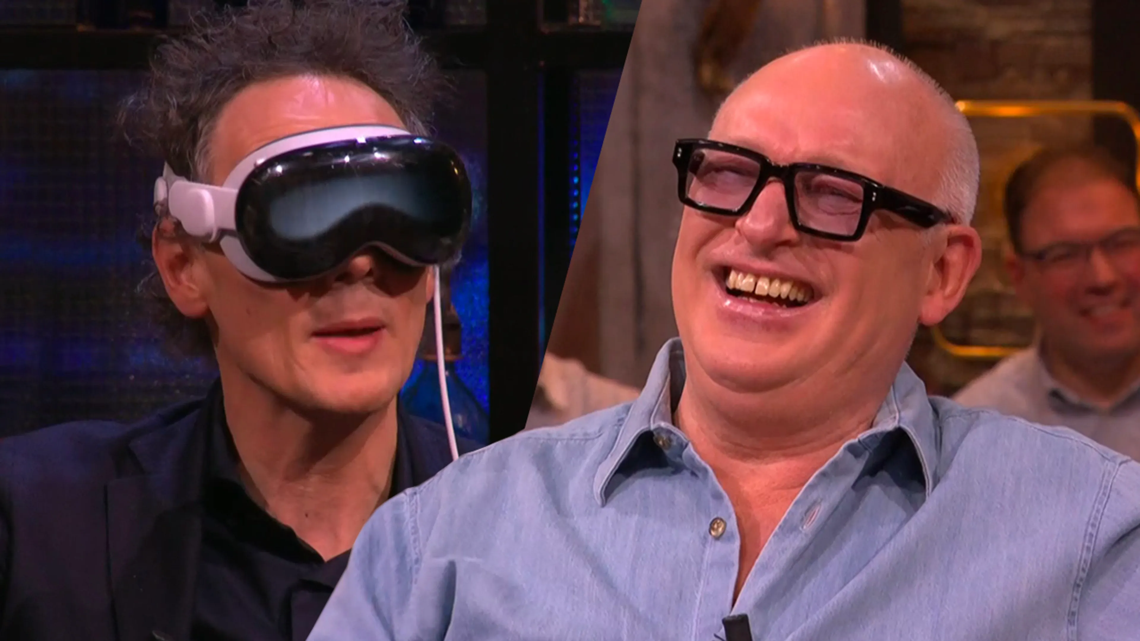 René niet onder indruk van hightech bril van Ben: 'Geef dat ding lekker aan Edgar Davids!'