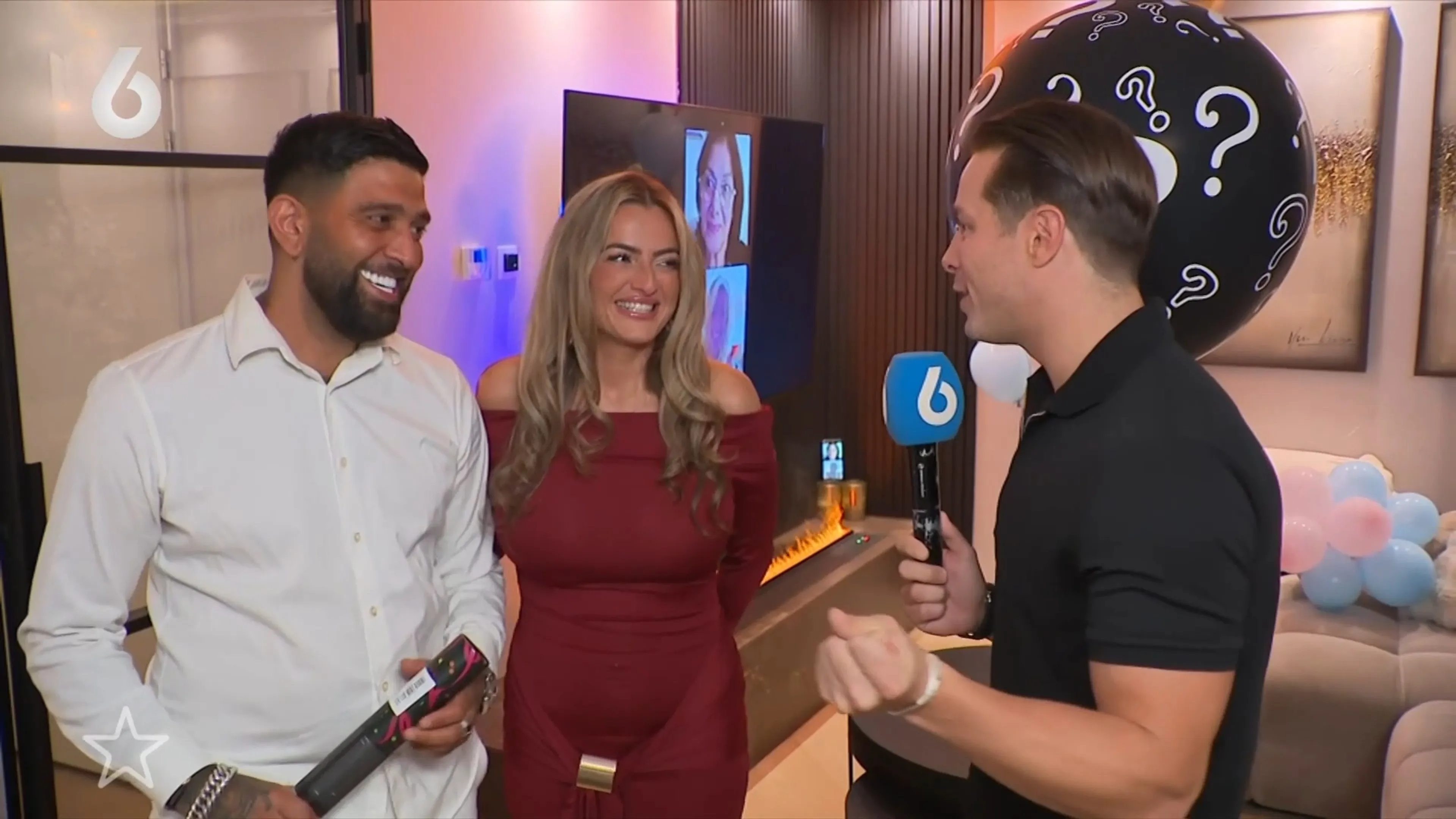 Genderreveal voor Fadi (De Bondgenoten) en Stephanie live bij Shownieuws