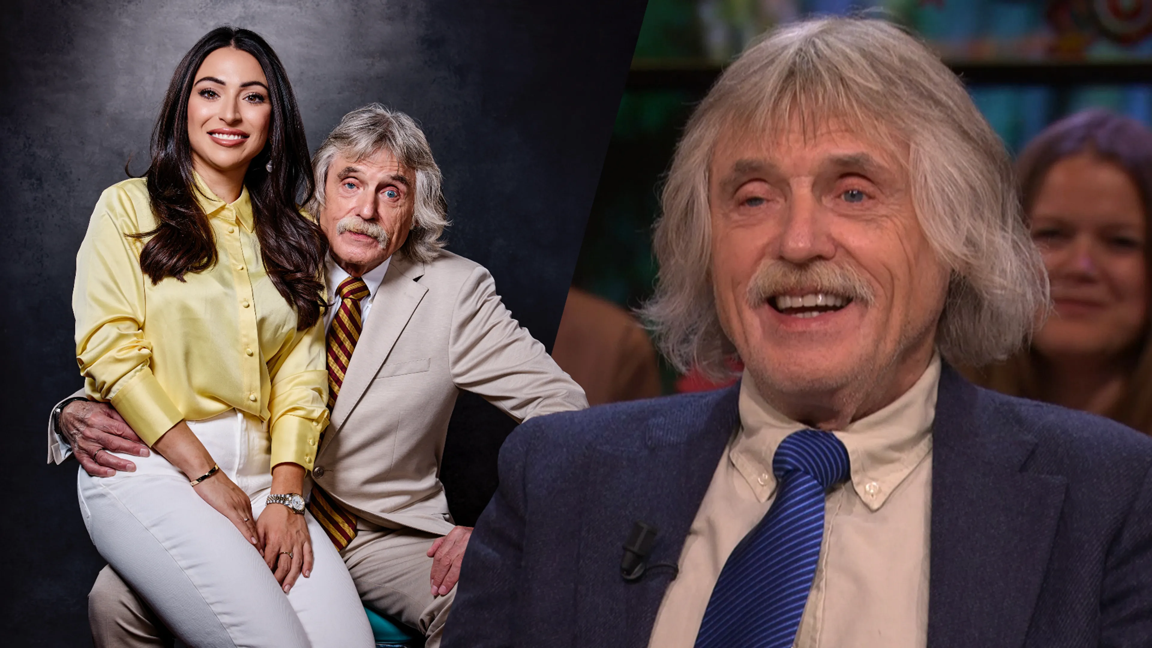Johan Derksen reageert verbaasd op kritiek op boekcover met Lale Gül