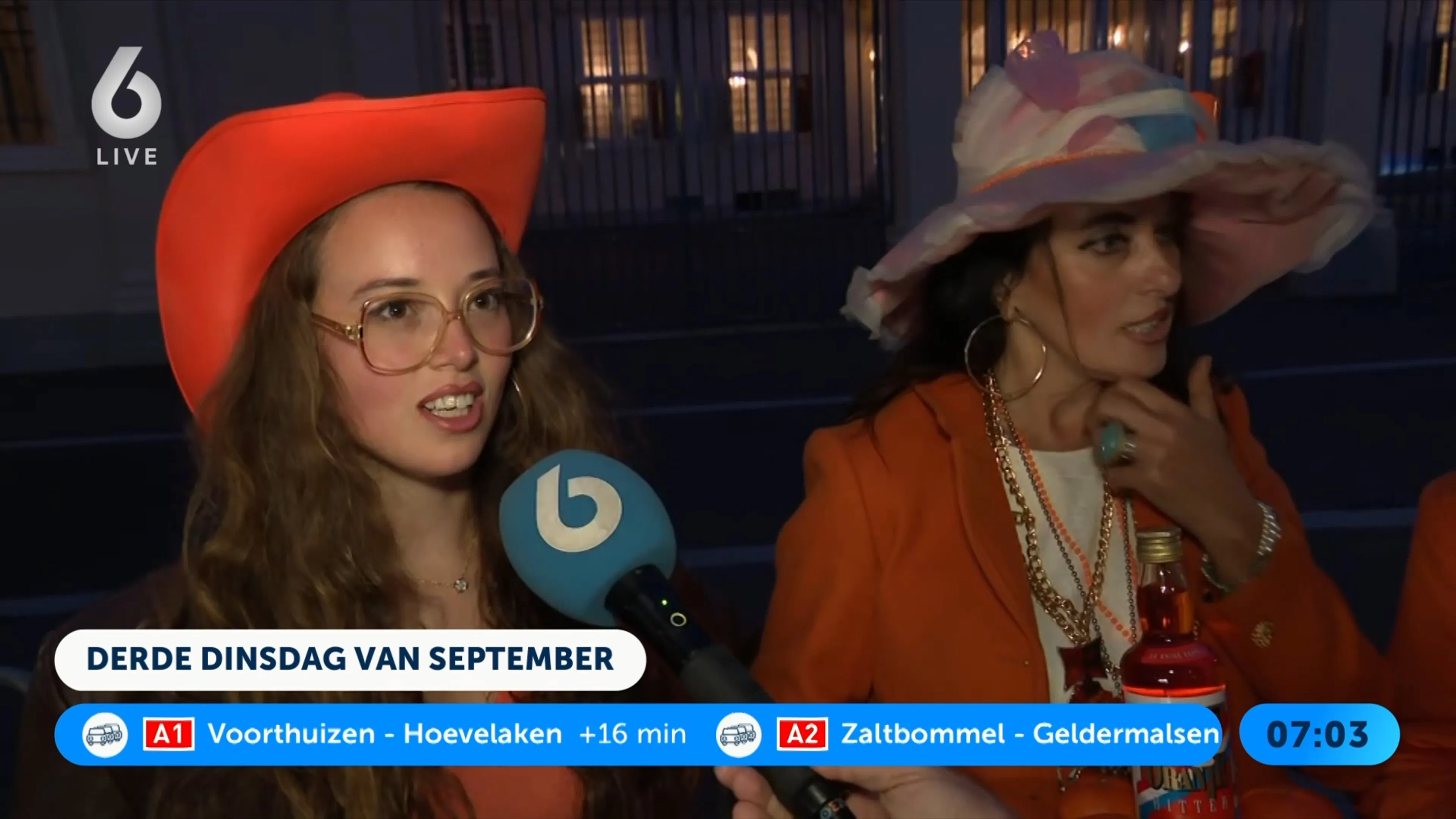 Eerste Oranjefans bij paleis Noordeinde voor Prinsjesdag