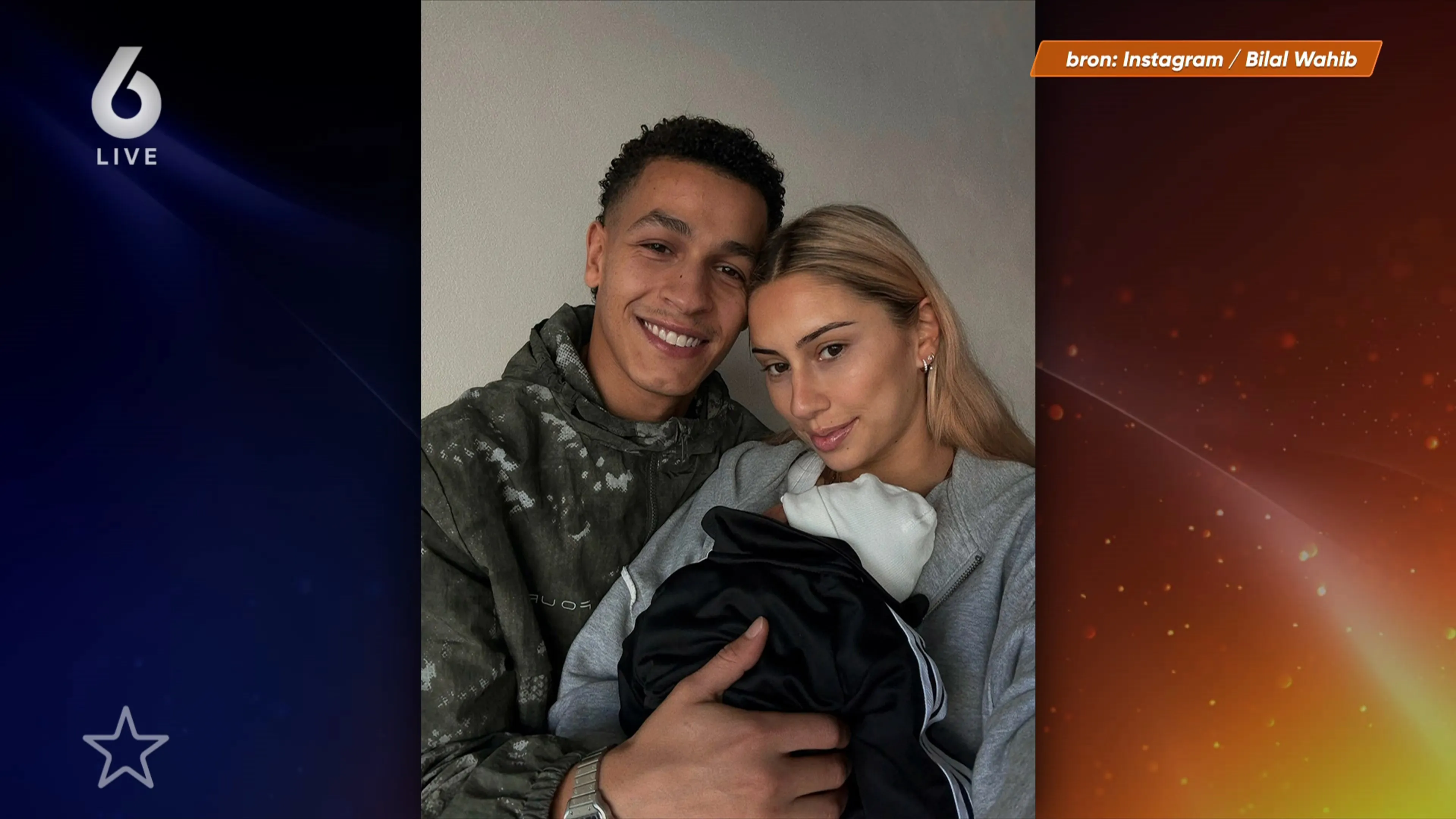 Bilal Wahib en zijn verloofde verwelkomen zoontje op de wereld