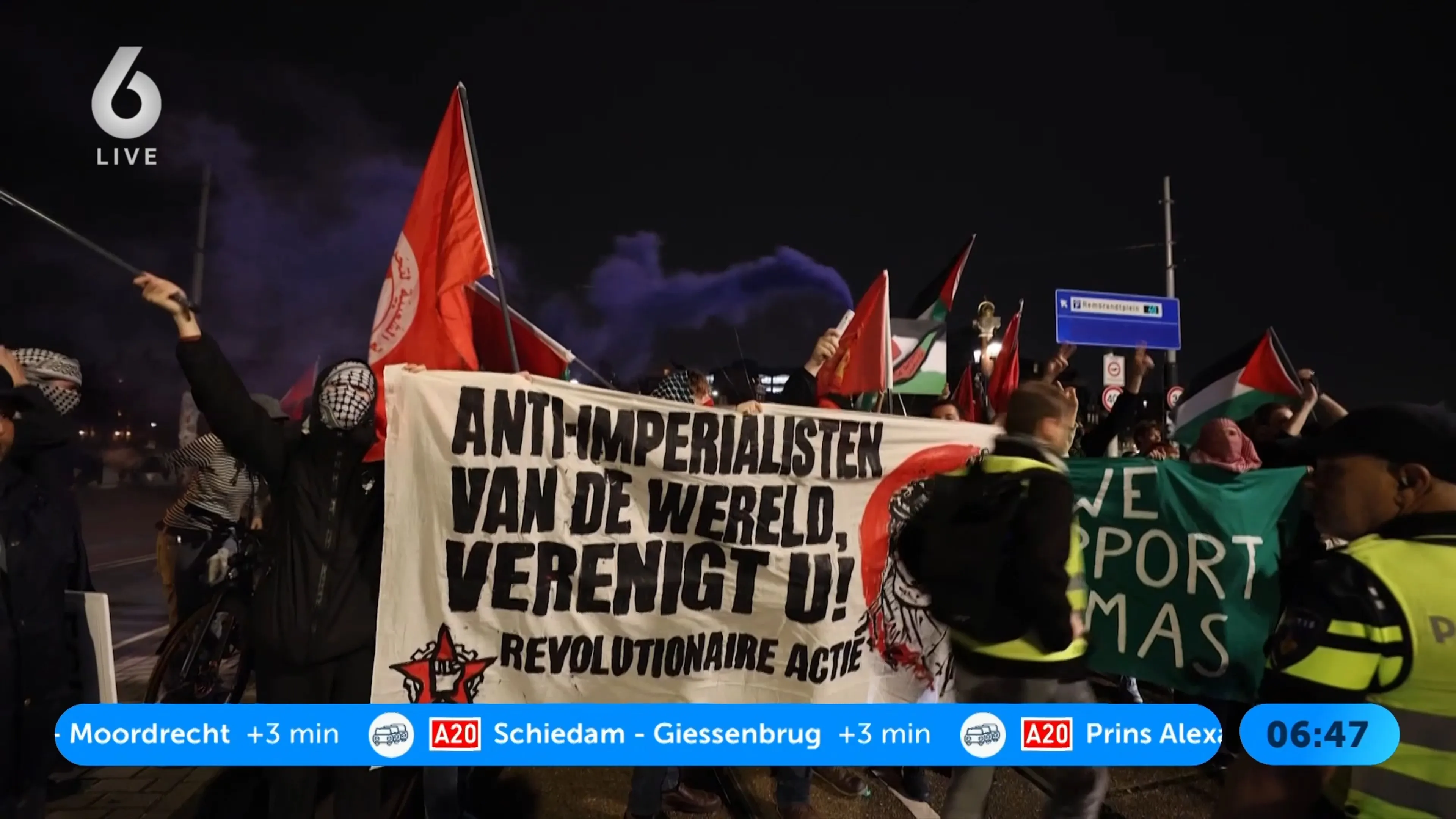 Halsema en politiechef verafschuwen 'steun voor Hamas' op de Dam