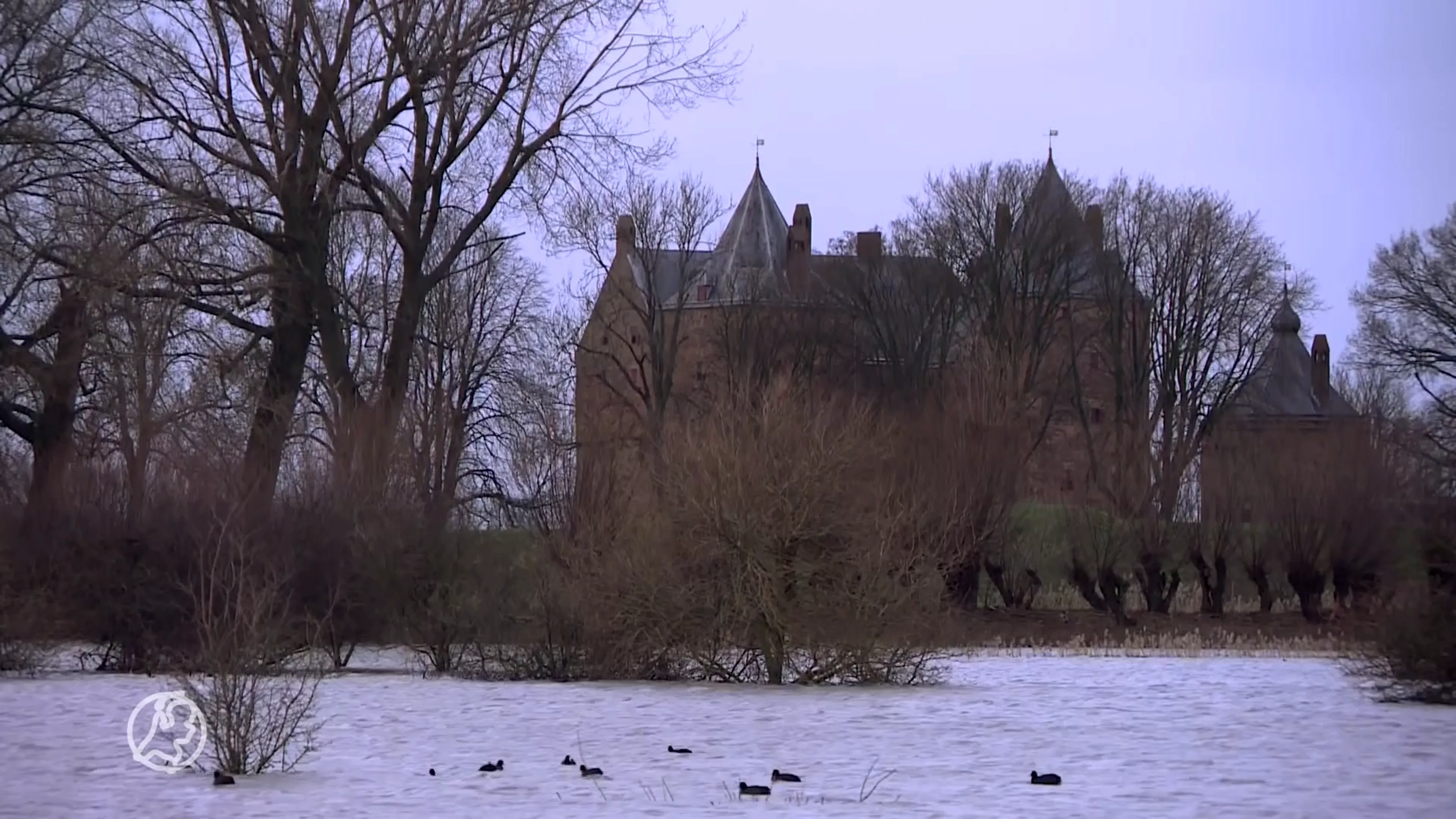 Slot op slot: Loevestein niet bereikbaar door hoogwater
