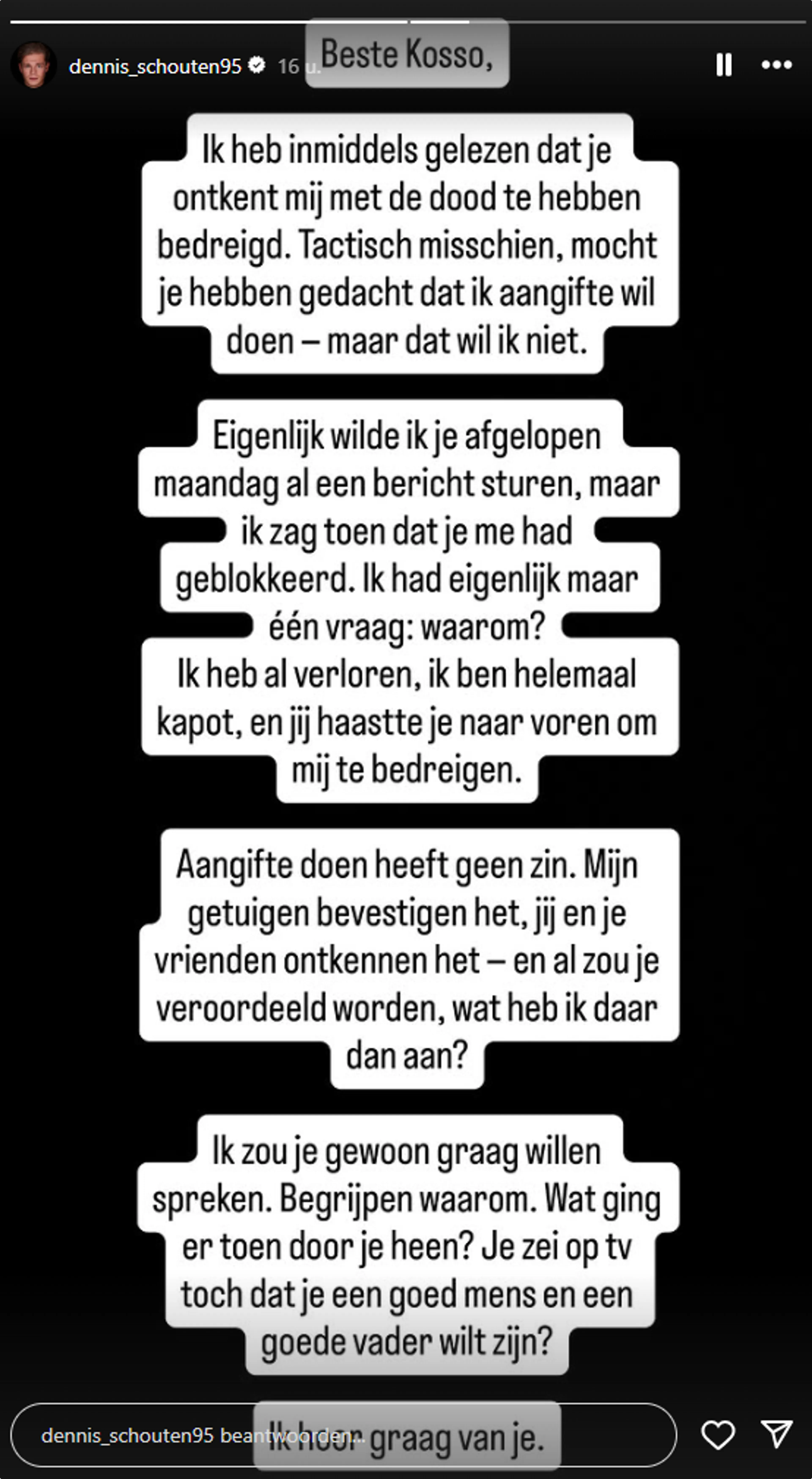 Bron: Instagram Dennis Schouten
