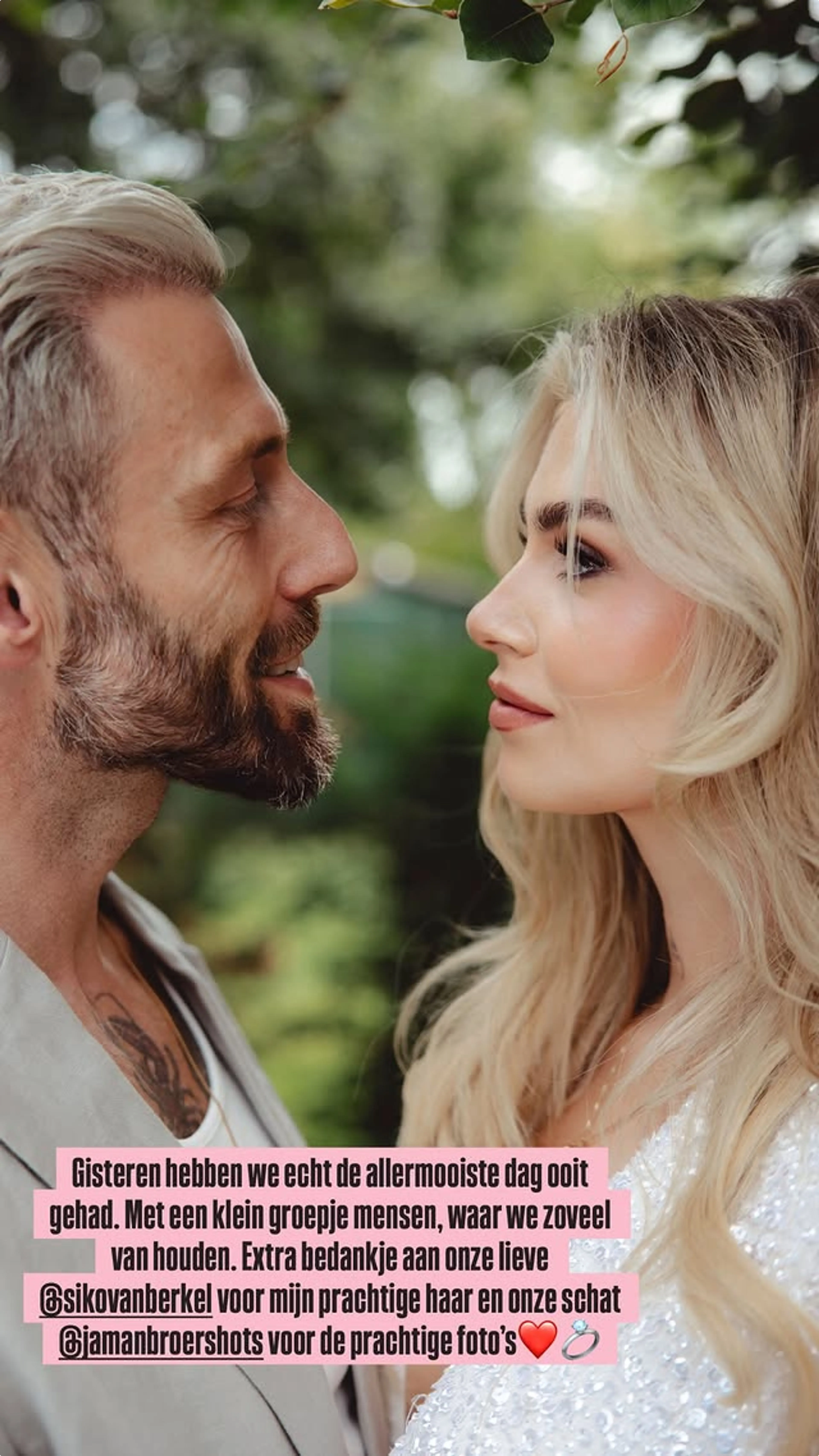 Roxeanne Hazes en Erik Zwennes (@Instagram)