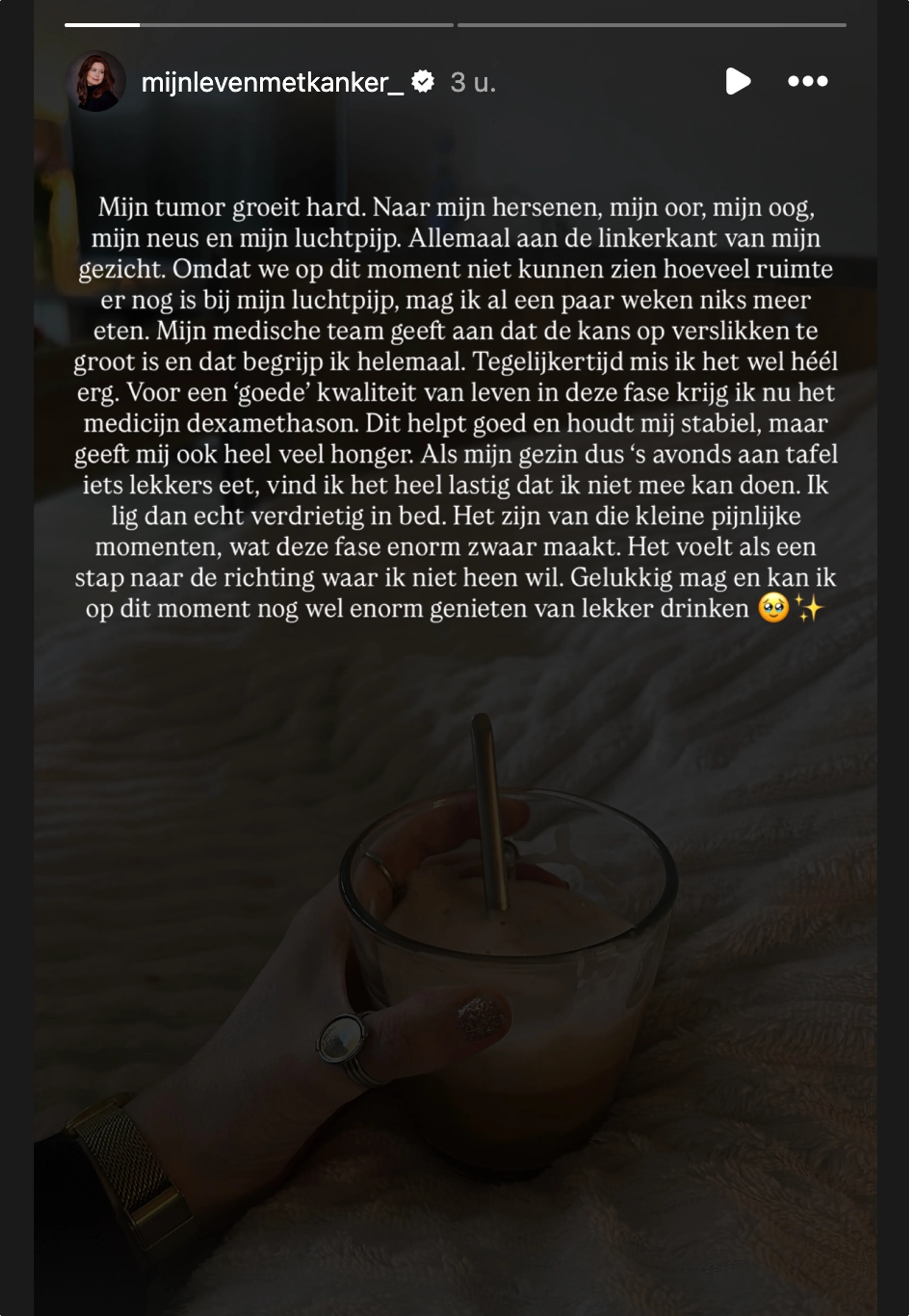 Bron: Instagram @mijnlevenmetkanker_