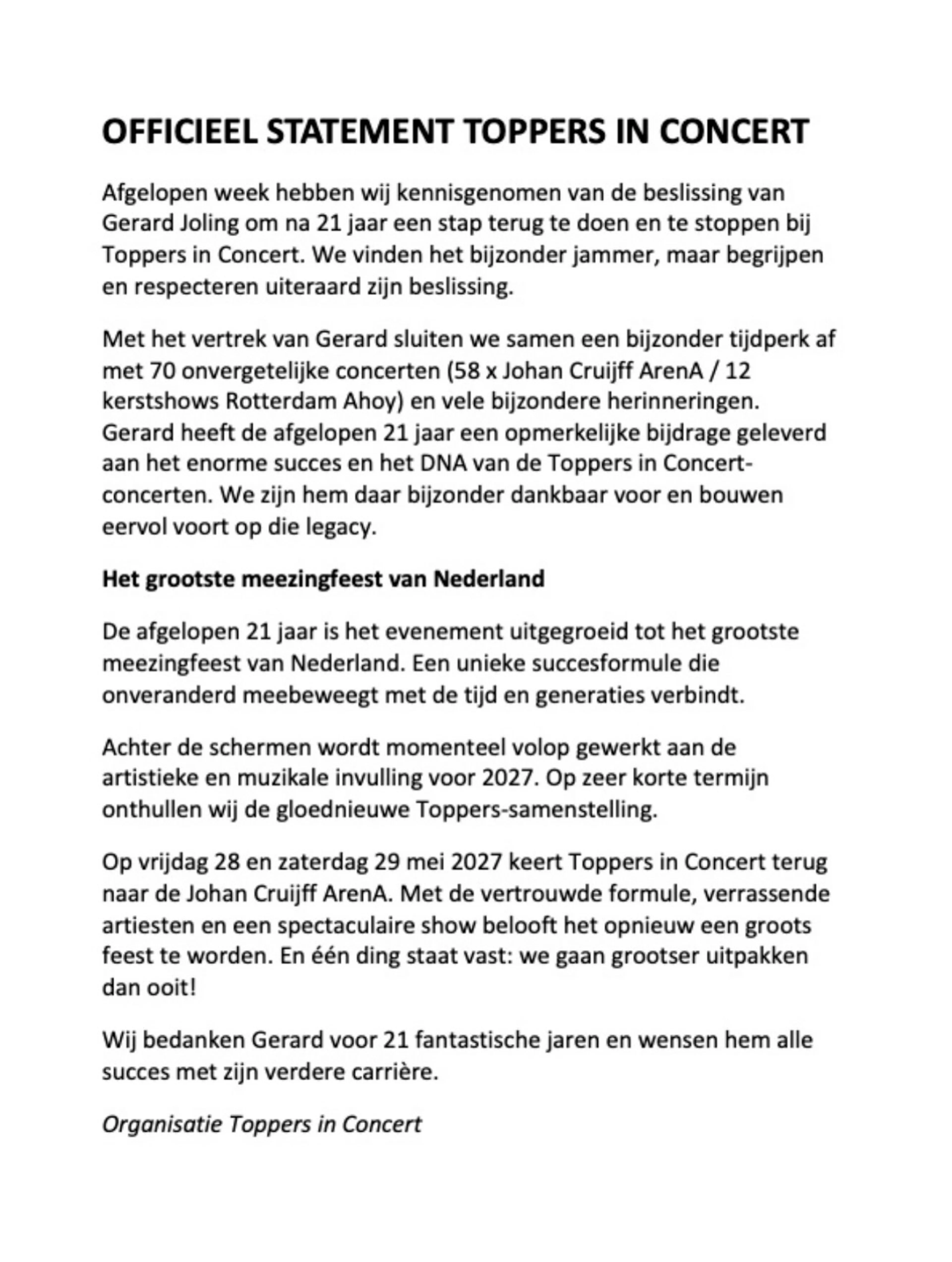 Bron: Toppers In Concert