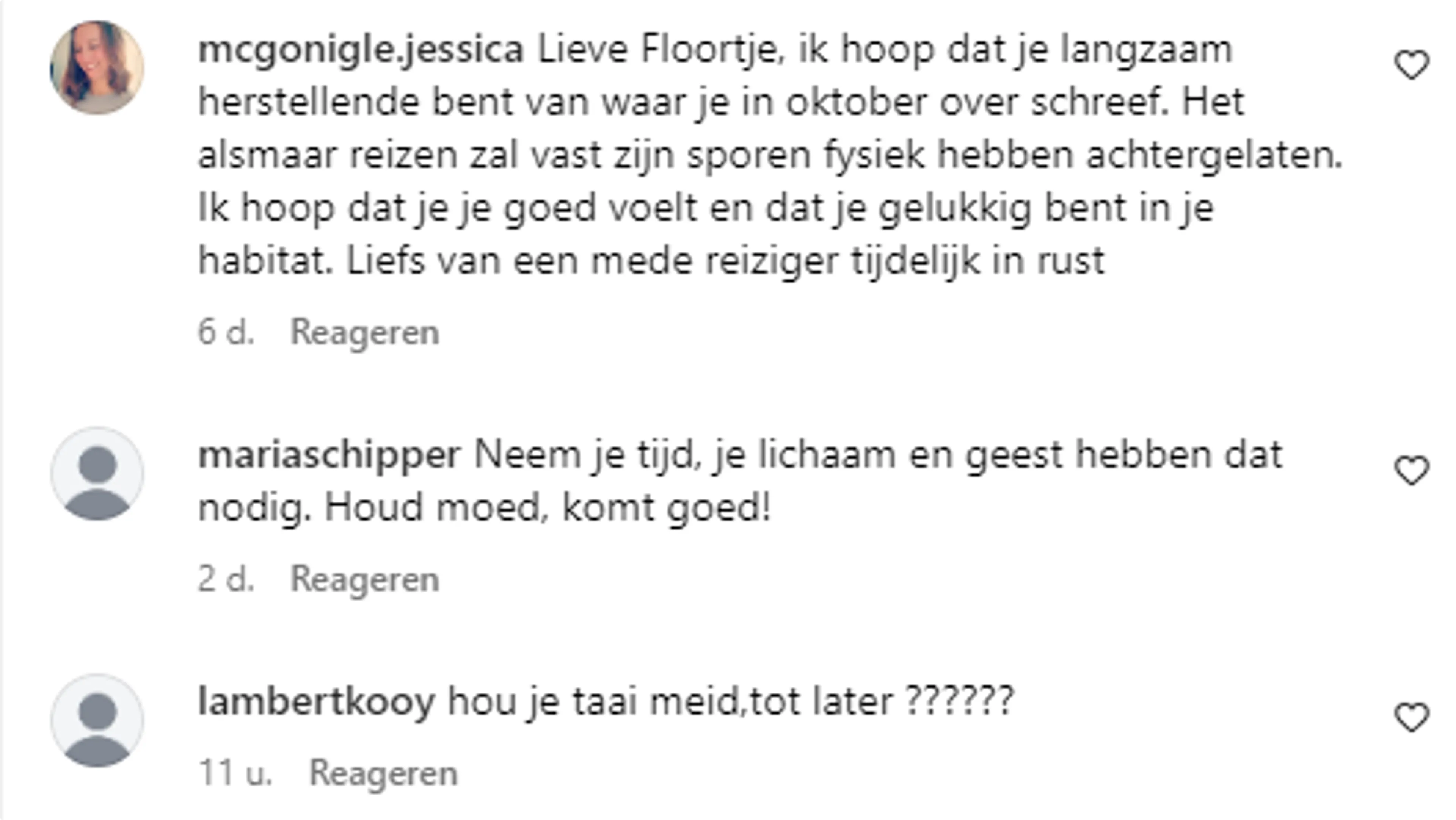 Bron: Instagram Floortje Dessing