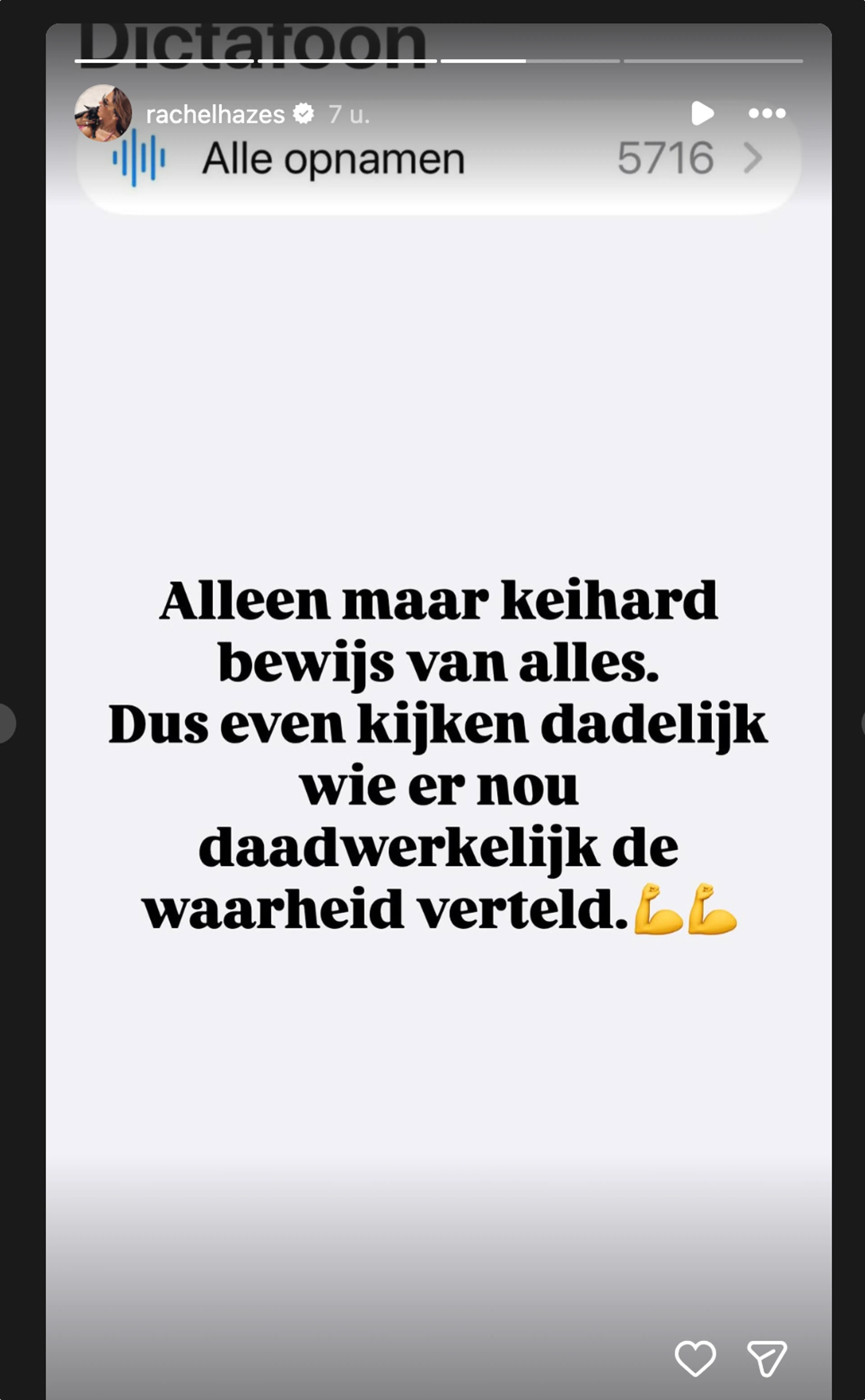 Bron: Instagram @rachelhazes