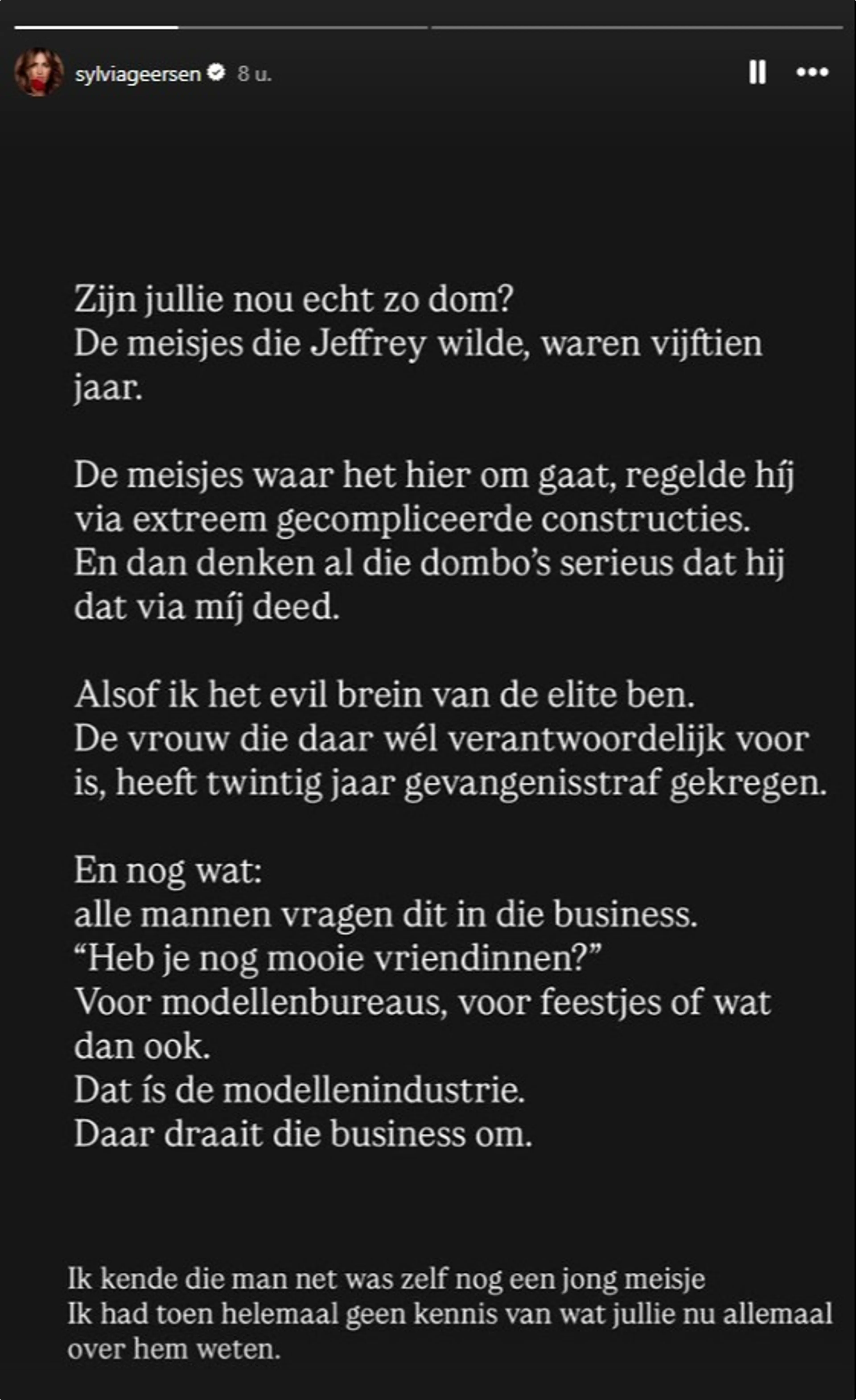 Bron: Instagram Sylvia Geersen