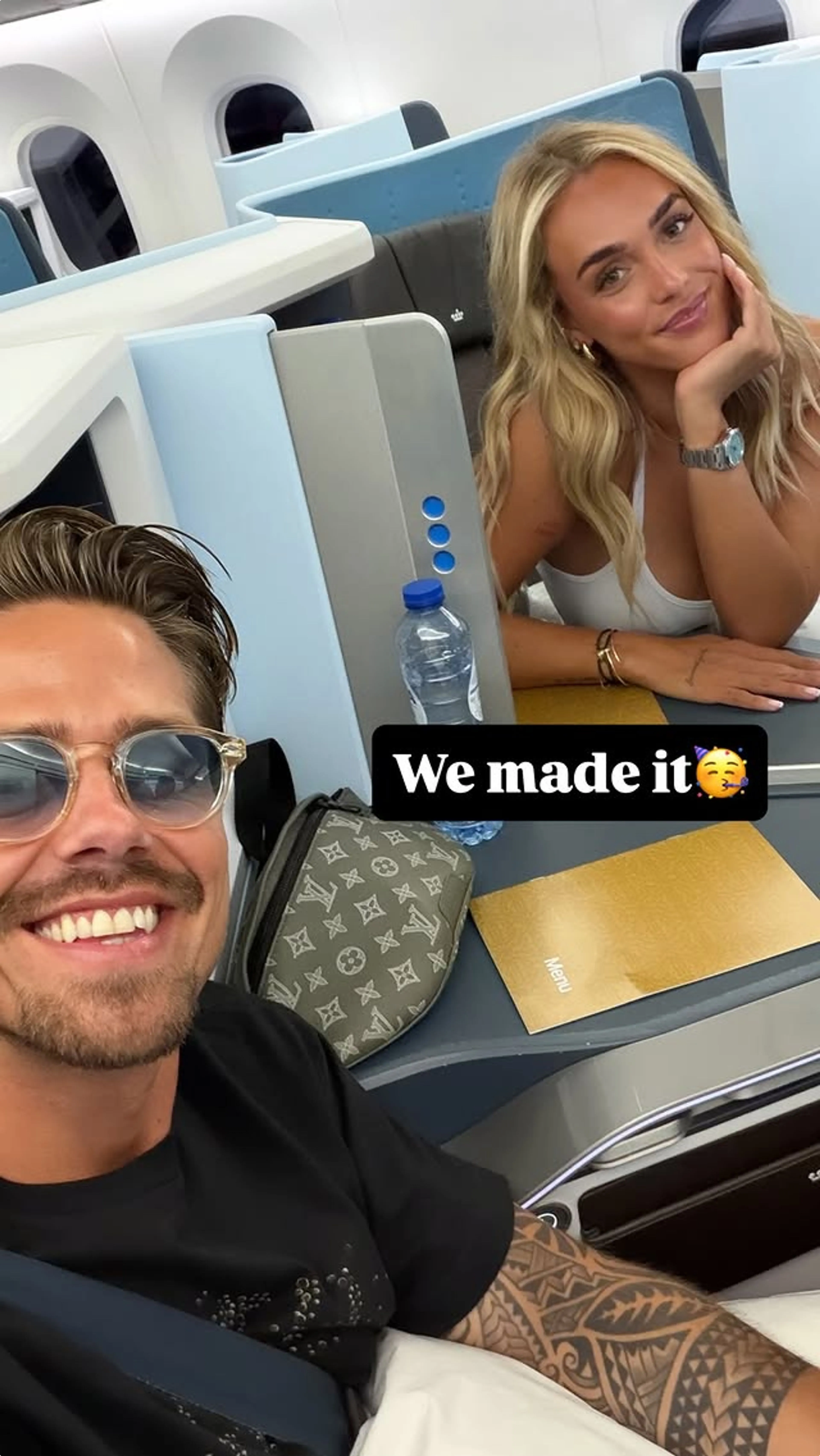 André Hazes en Noa Braaf onderweg naar de VS (@Instagram).