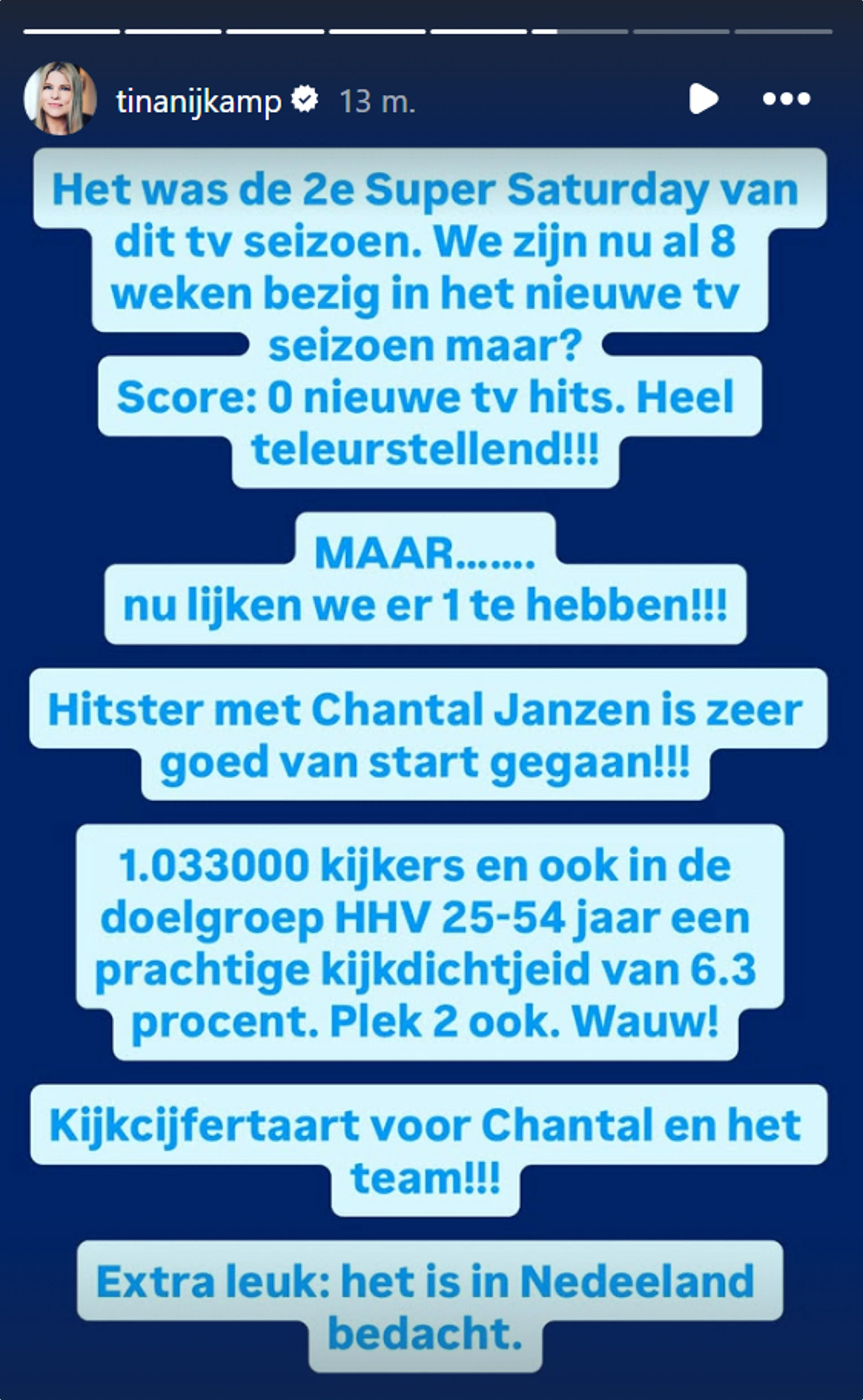 Bron: Instagram Tina Nijkamp