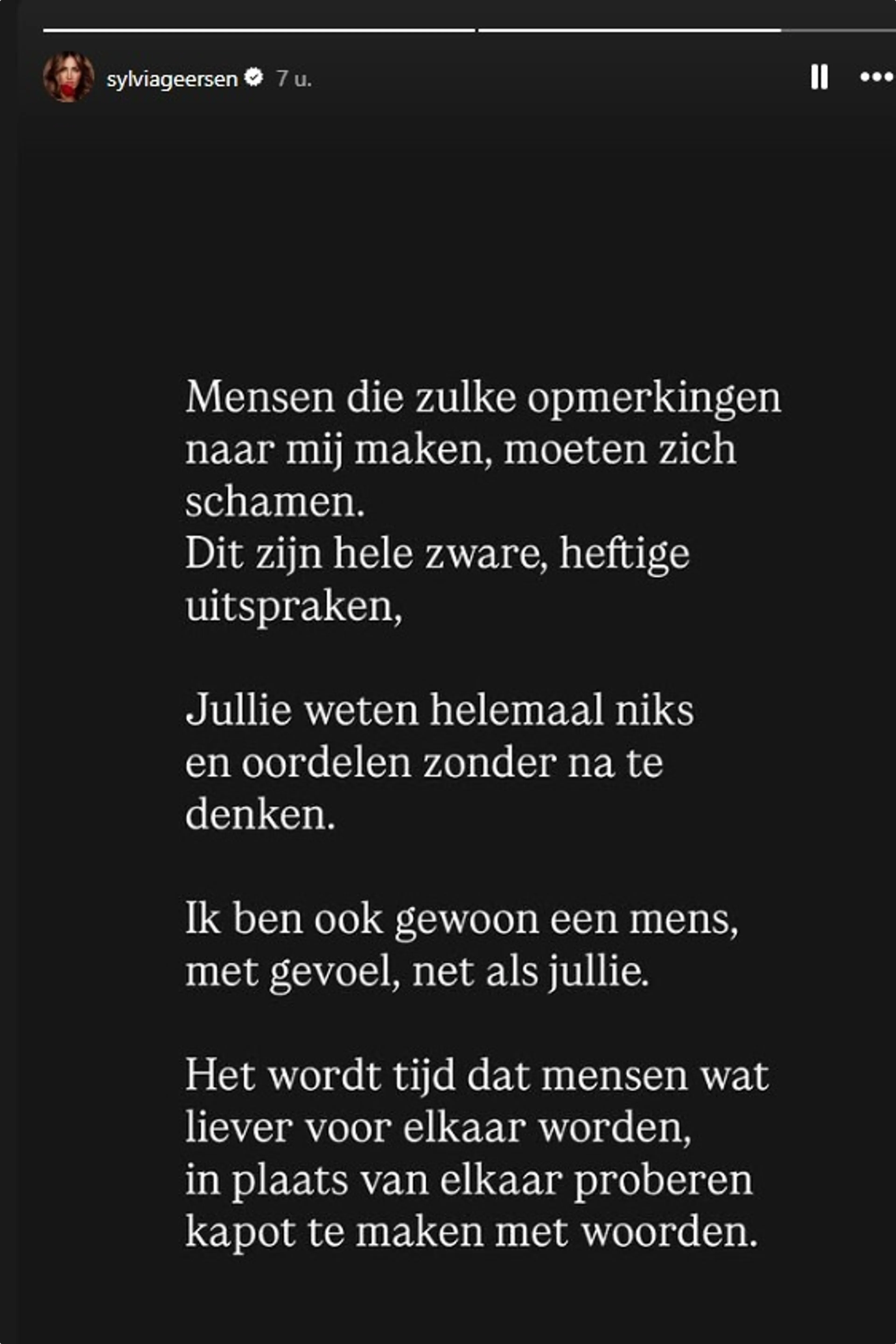 Bron: Instagram Sylvia Geersen