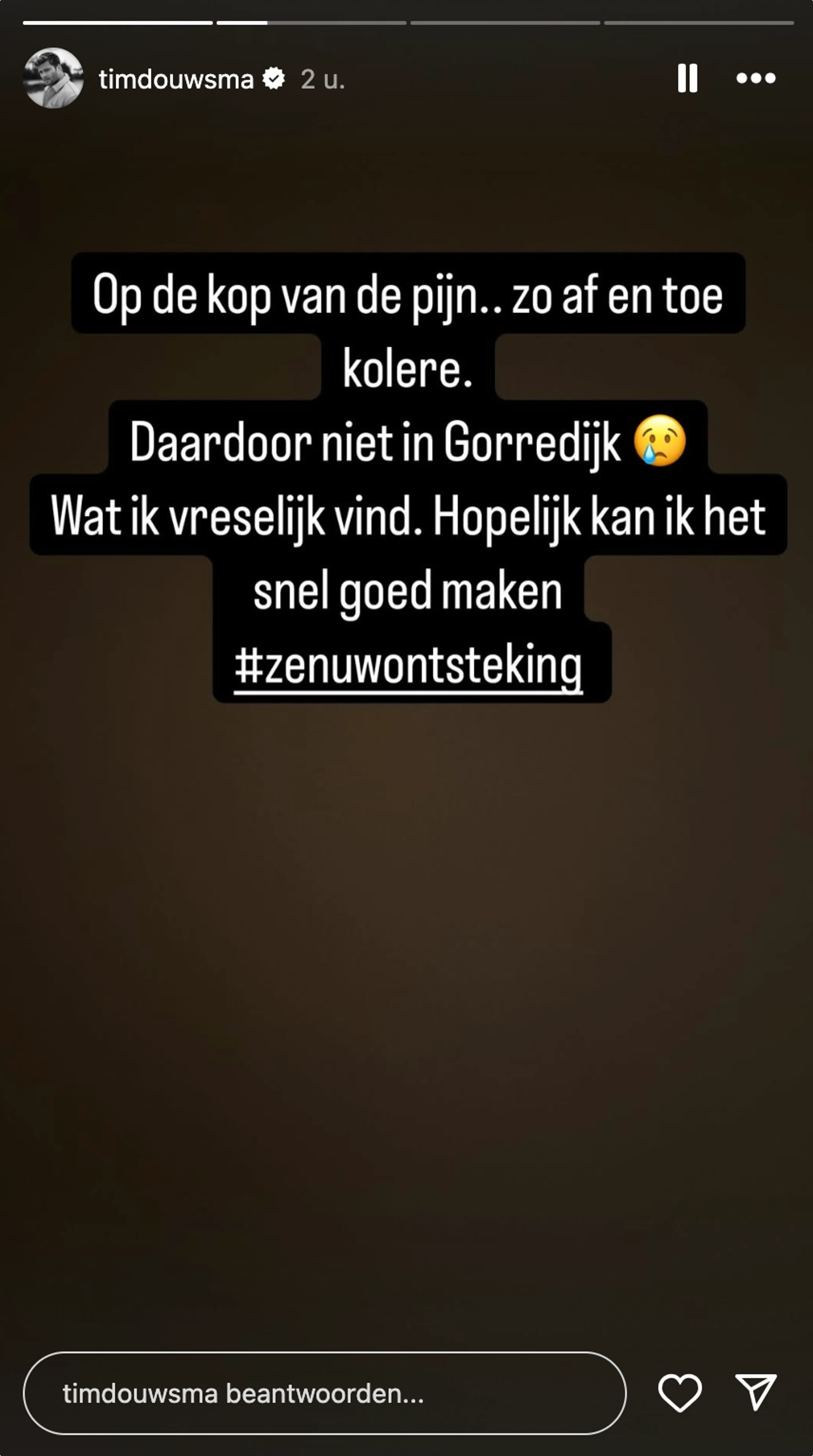 Bron: Instagram Tim Douwsma