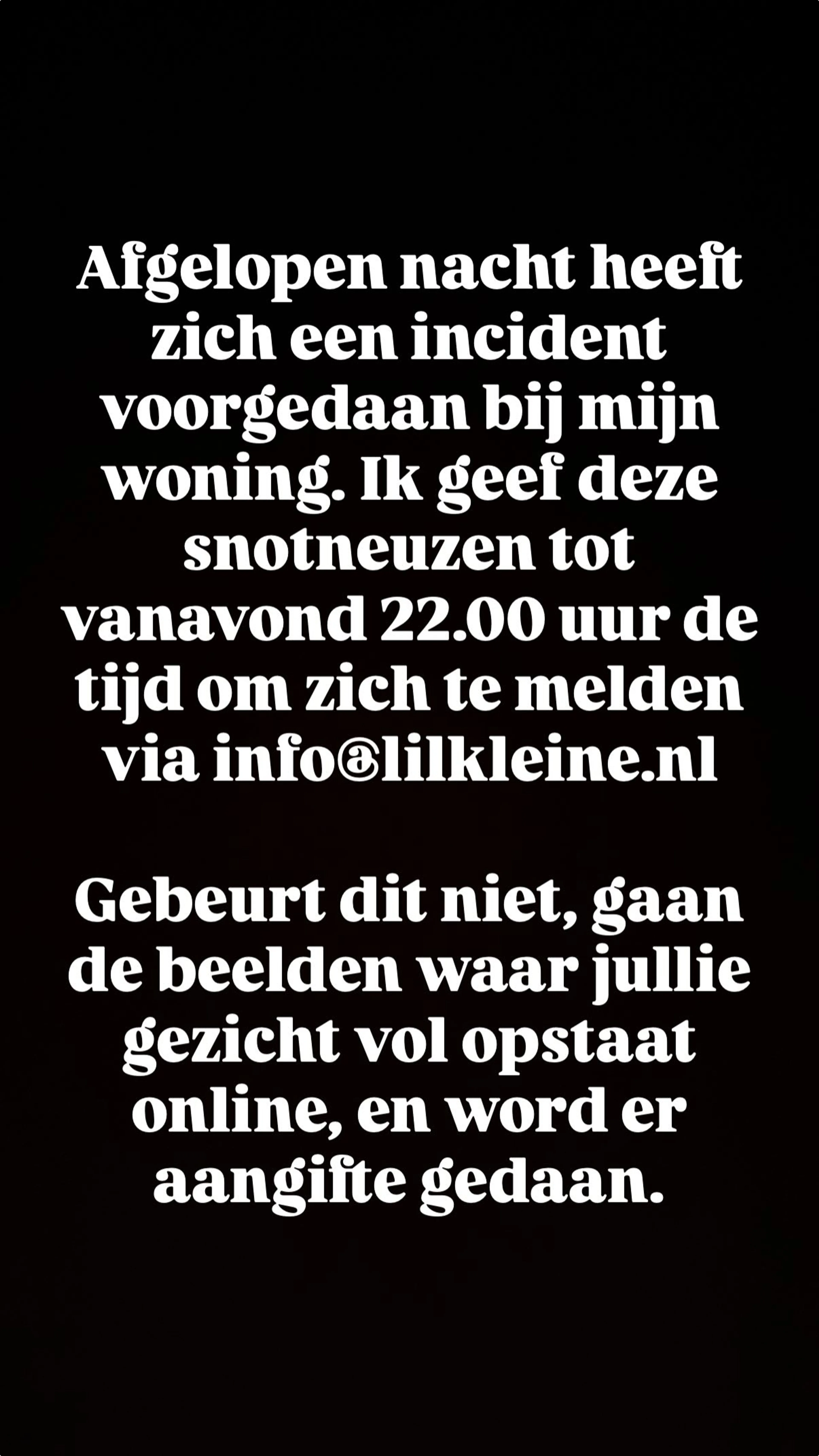 Story van Lil Kleine.