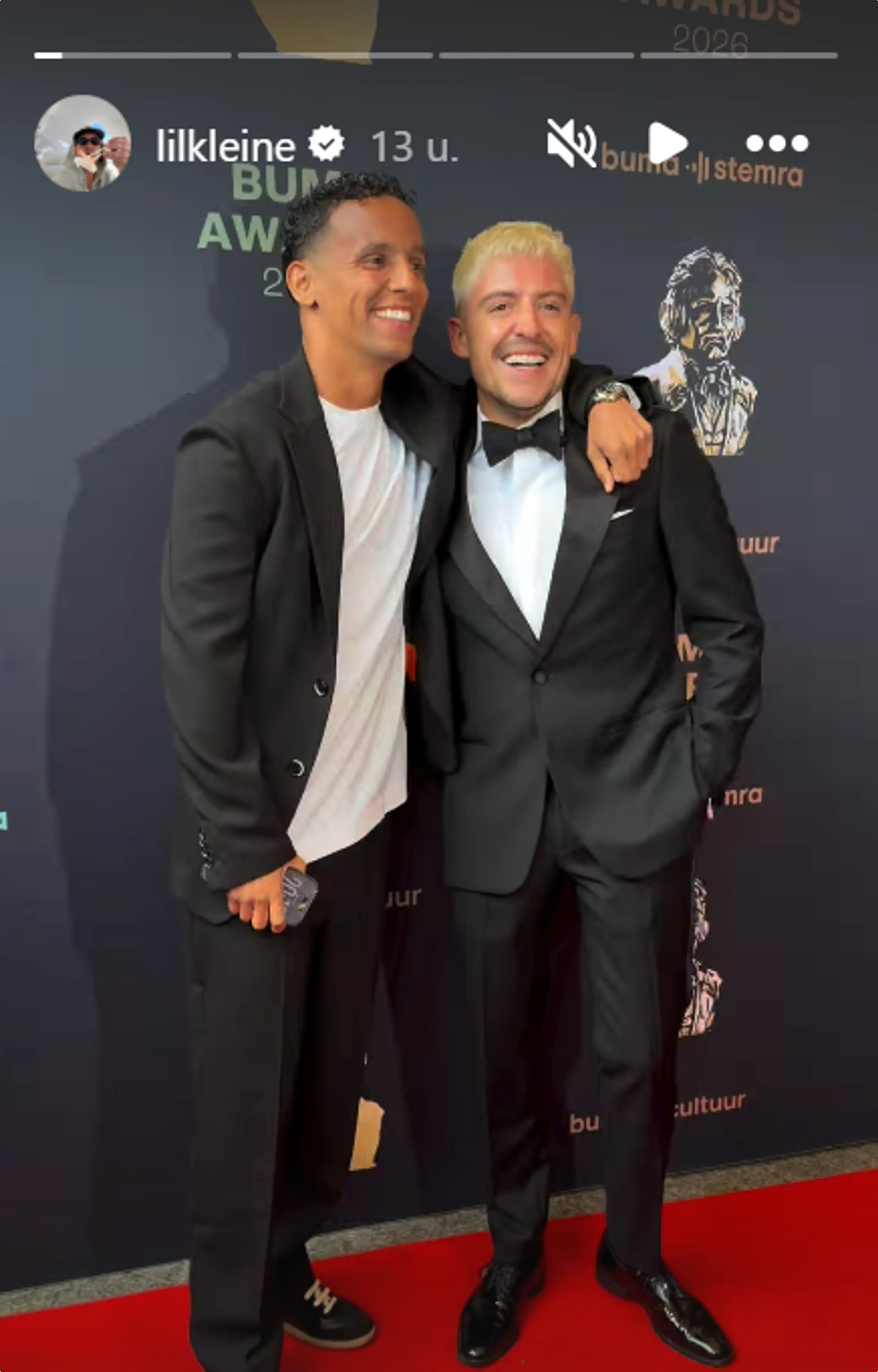 Lil Kleine en Brahim Fouradi op de Buma Awards (@Instagram)