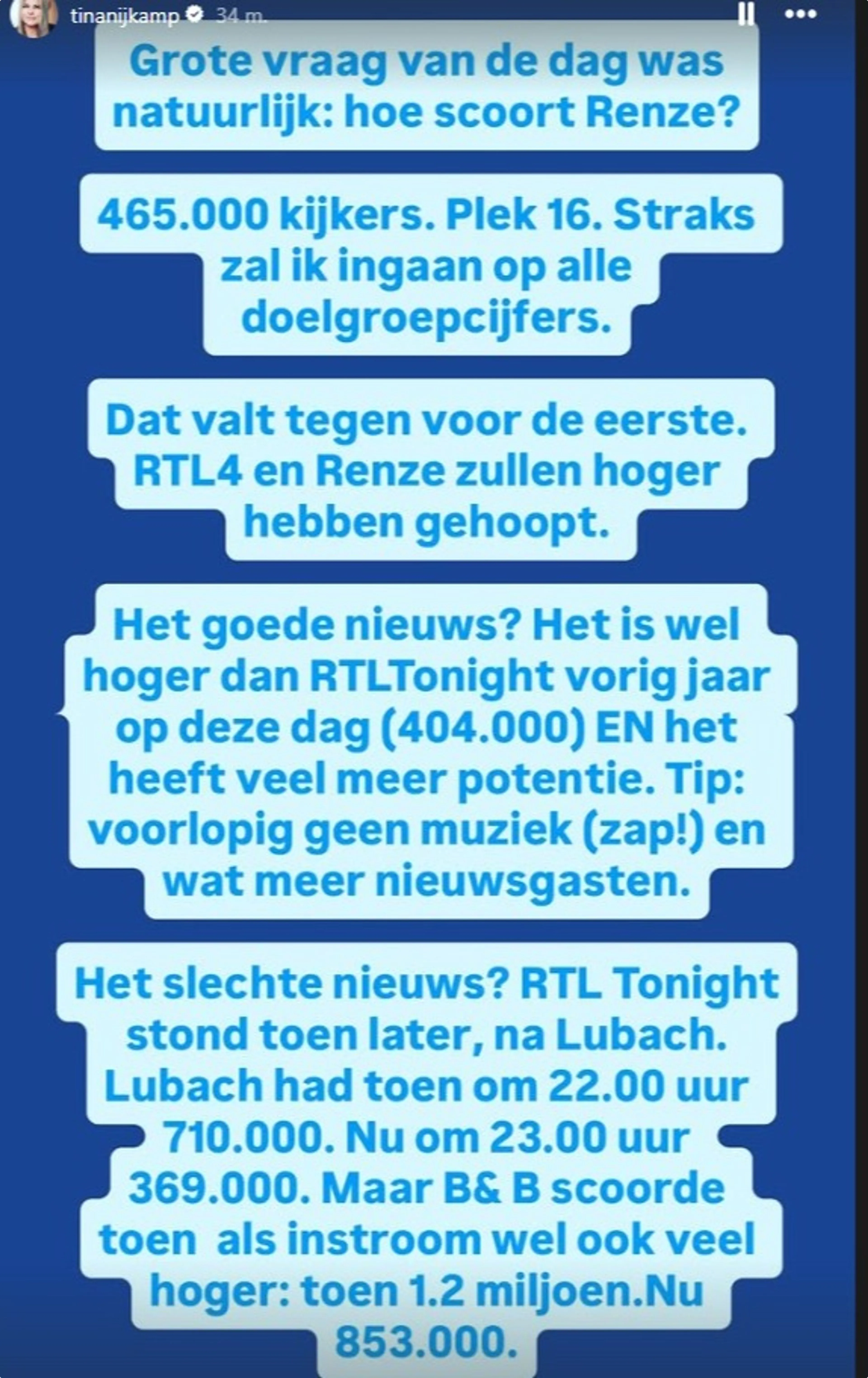 bron: Instagram Tina Nijkamp