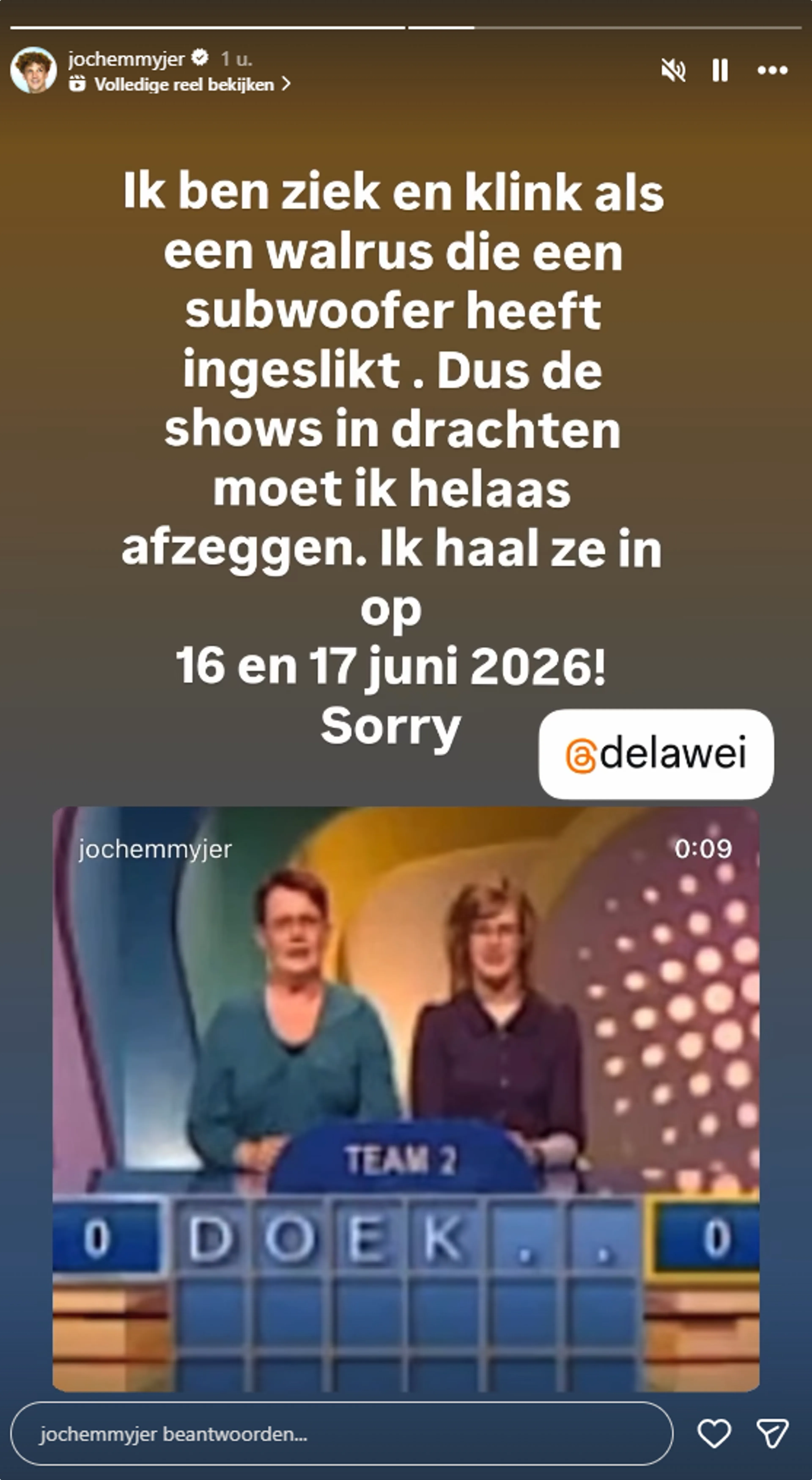 Bron: Instagram Jochem Myjer
