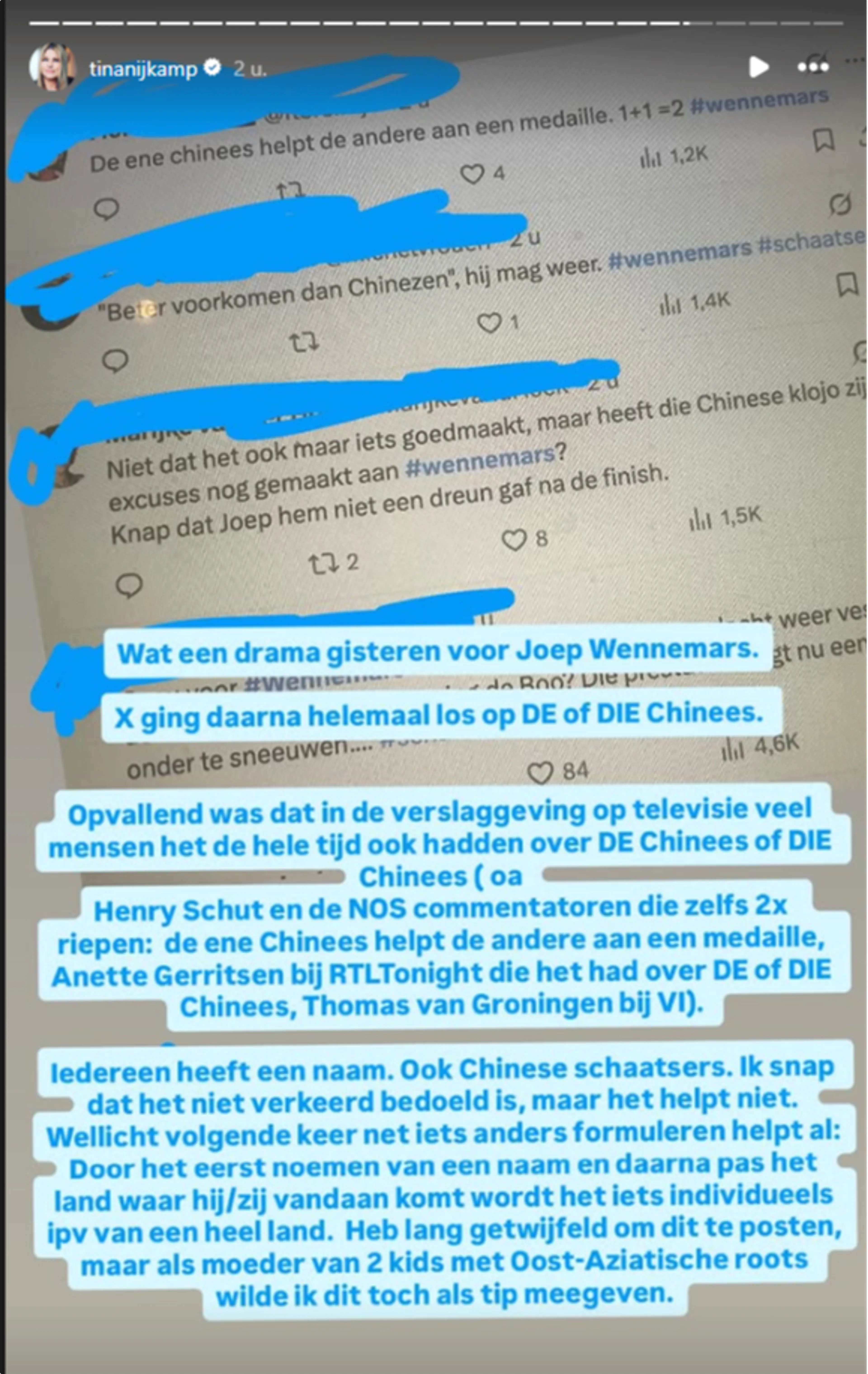 Bron: Instagram Tina Nijkamp