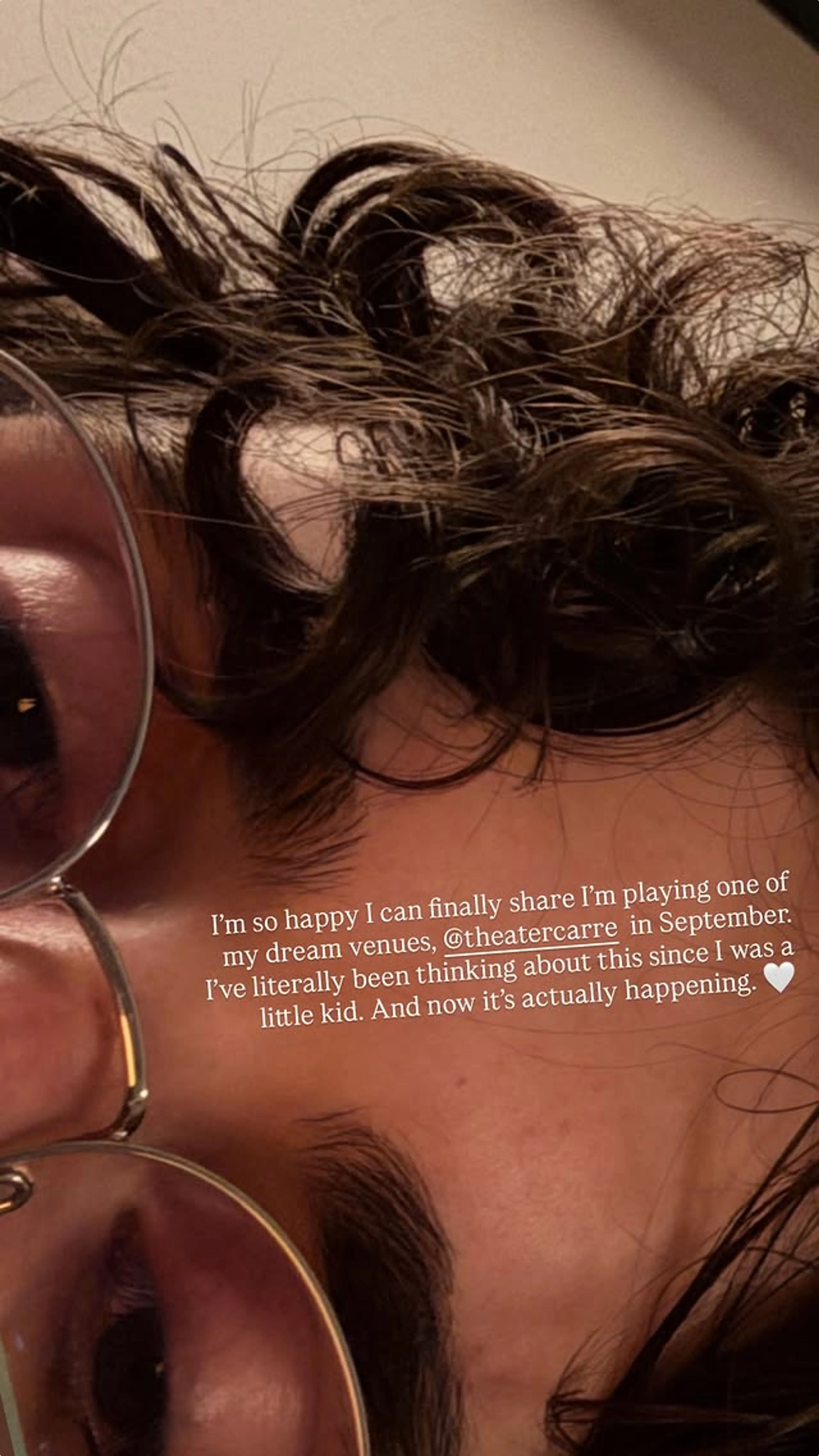 Duncan Laurence blikt vooruit op concerten in Theater Carré (bron: Instagram).