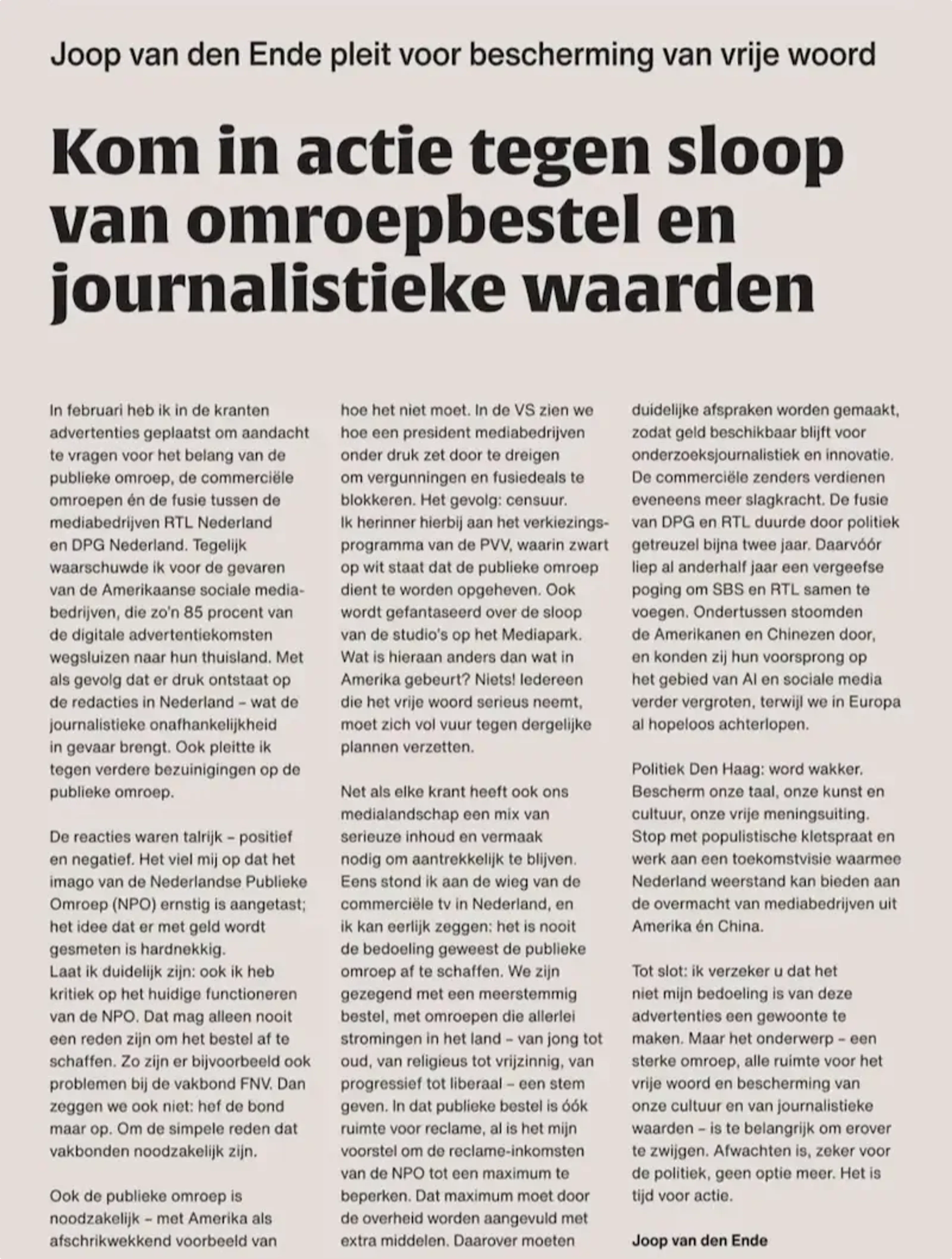 Foto advertentie: AD