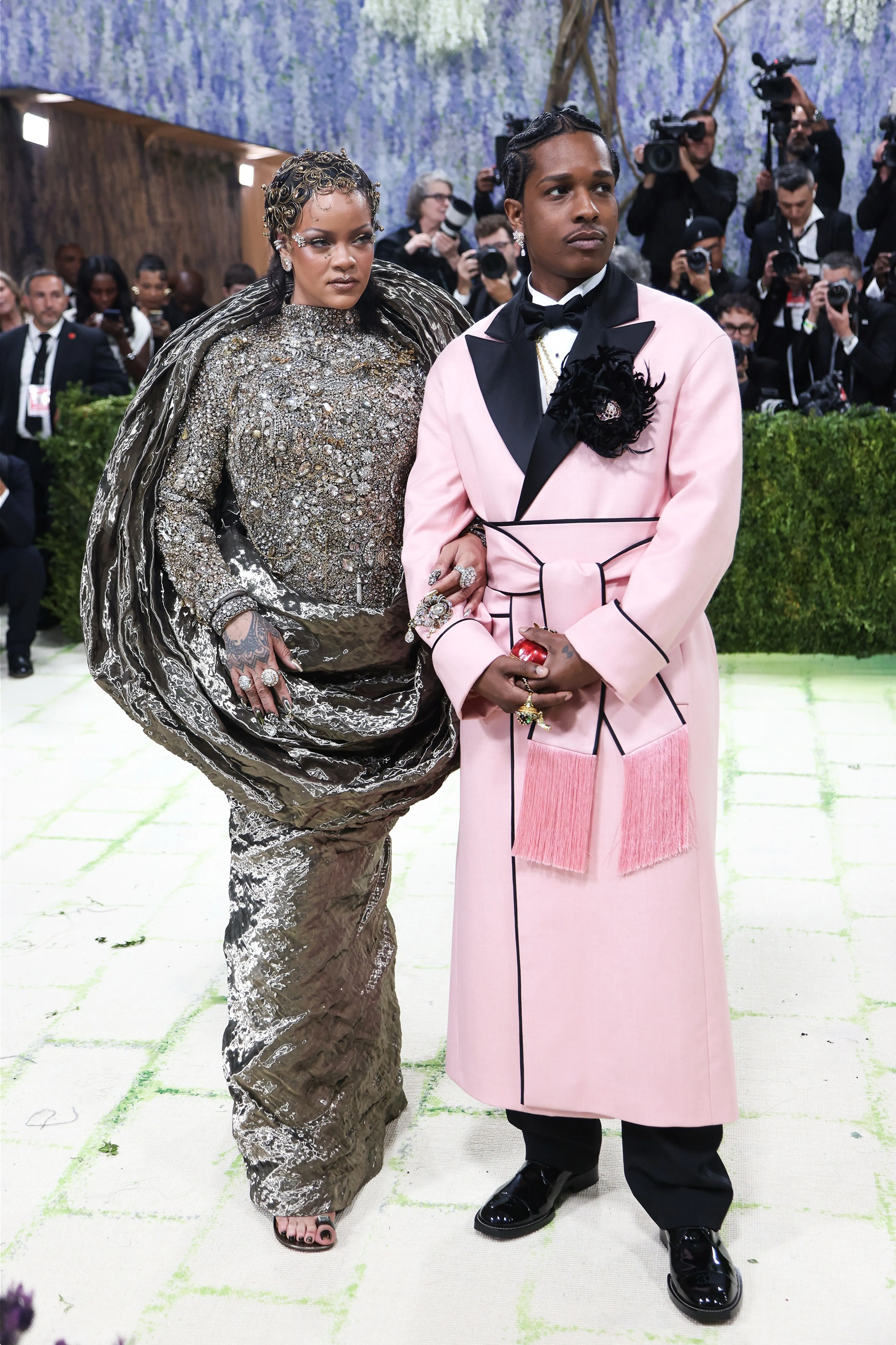 Rihanna en ASAP Rocky waren 'Fashionably late'. Te laat, maar in stijl - Bron: ANP