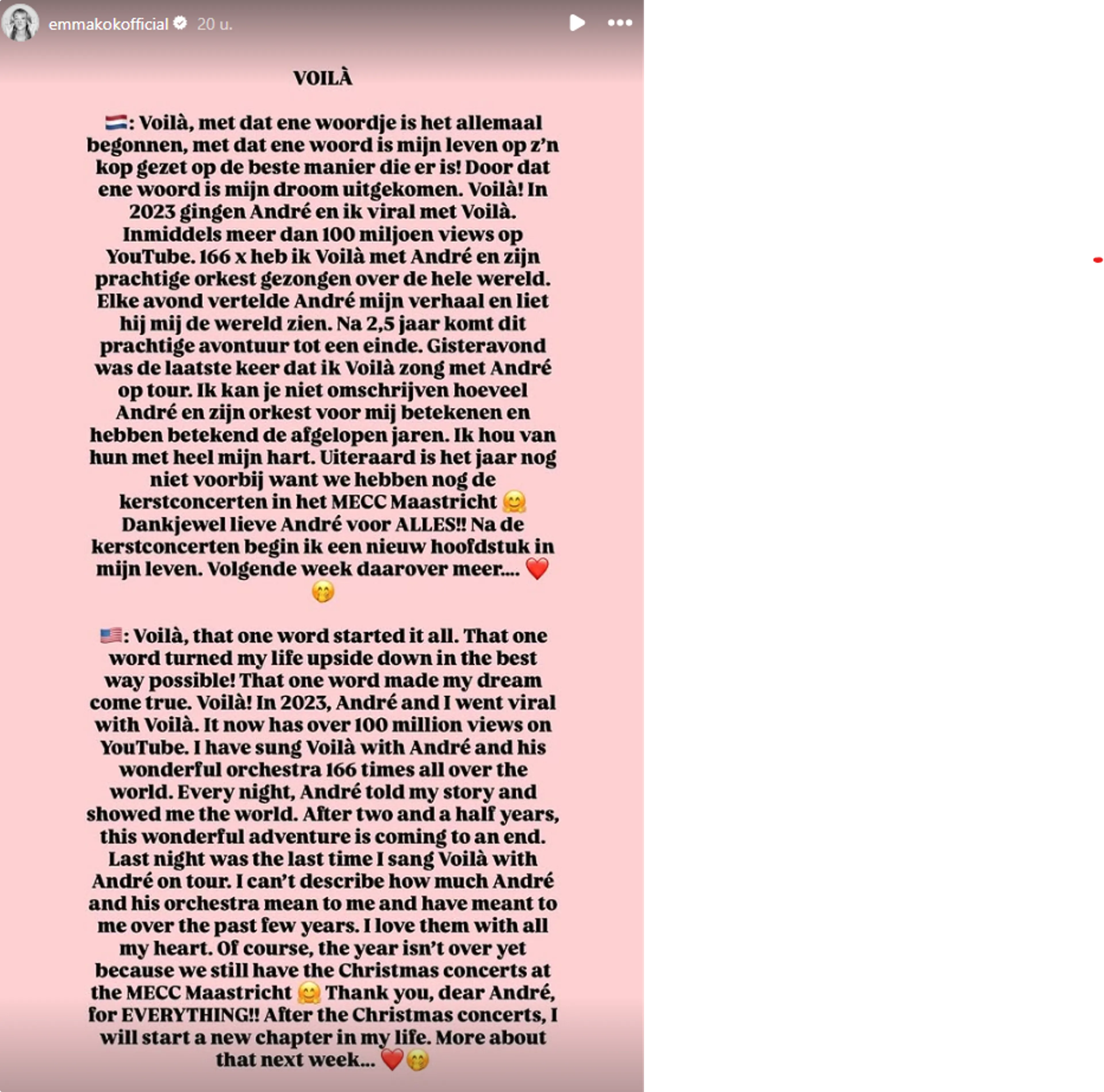 Bron: Instagram Emma Kok
