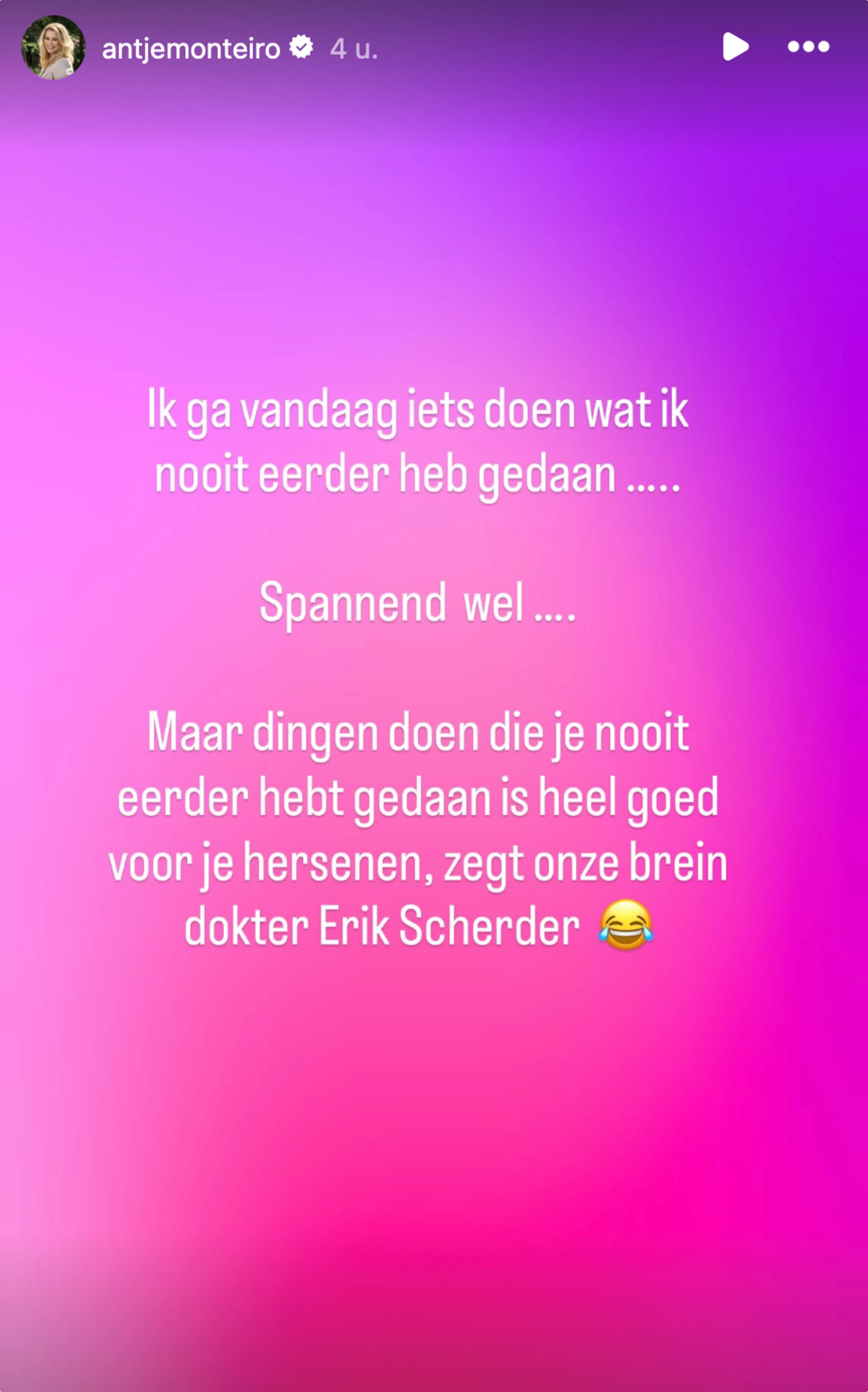 Bron: Antje op Instagram.