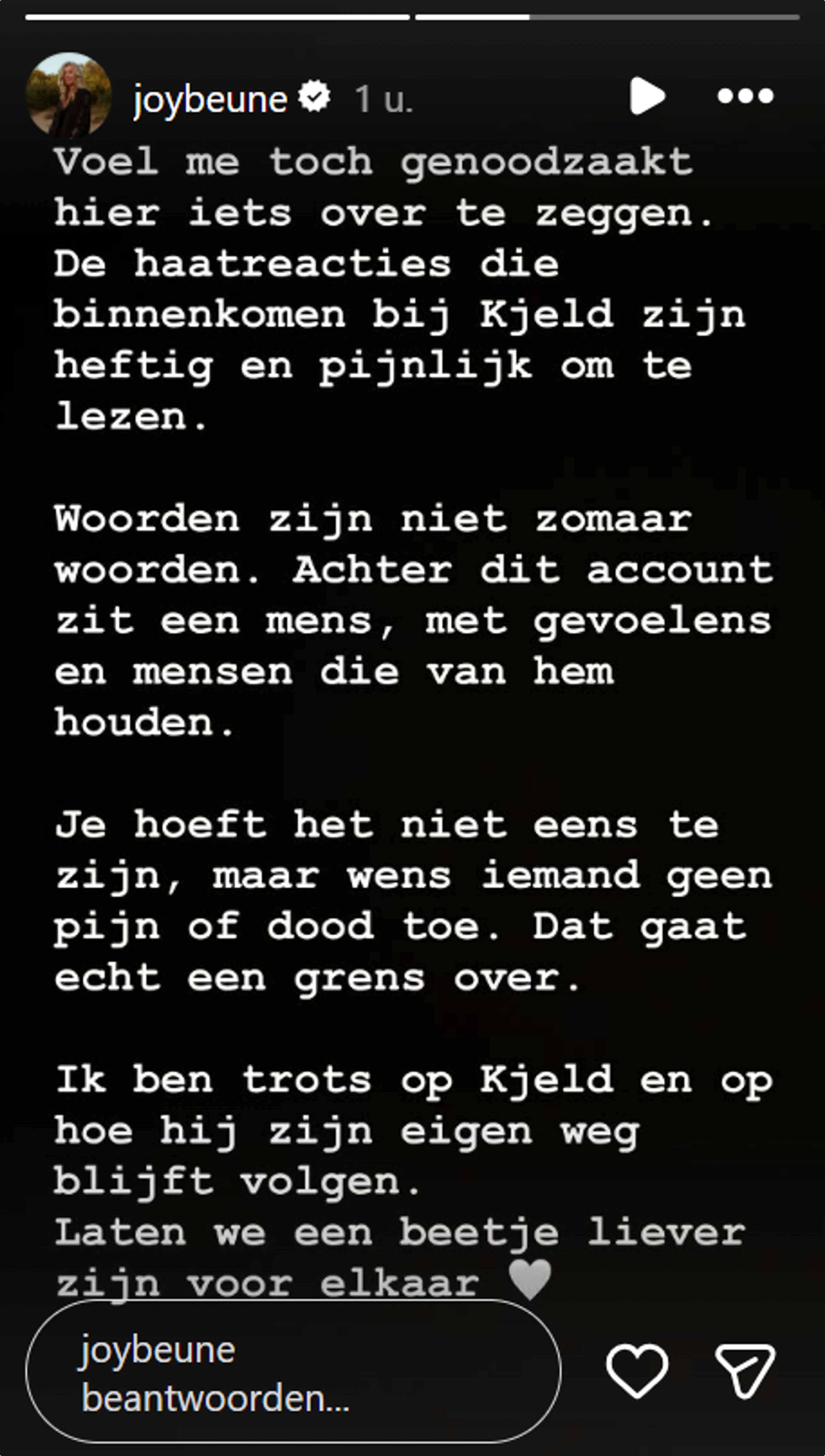 Bron: Instagram Joy Beune