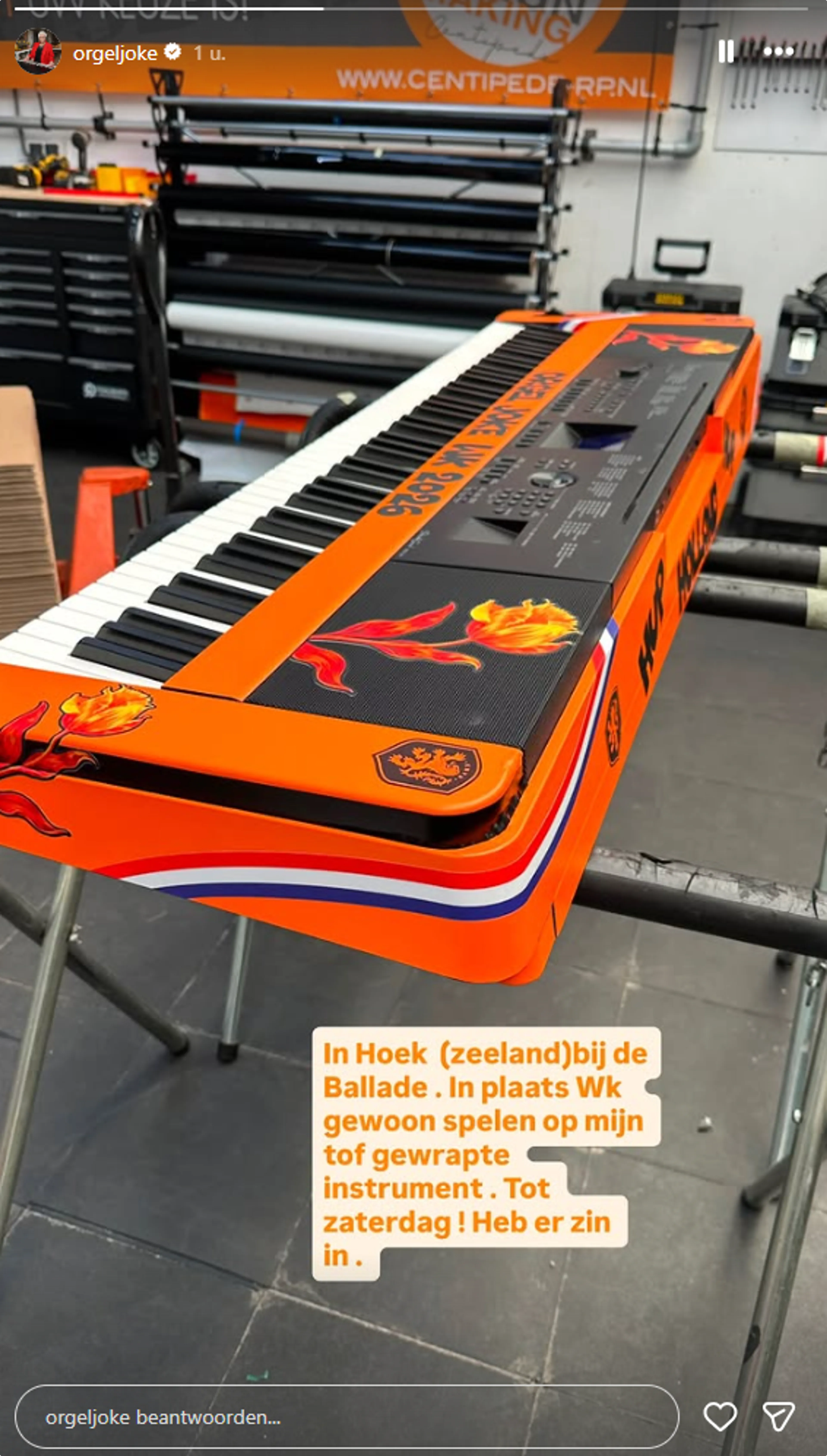 Bron: Instagram Orgel Joke