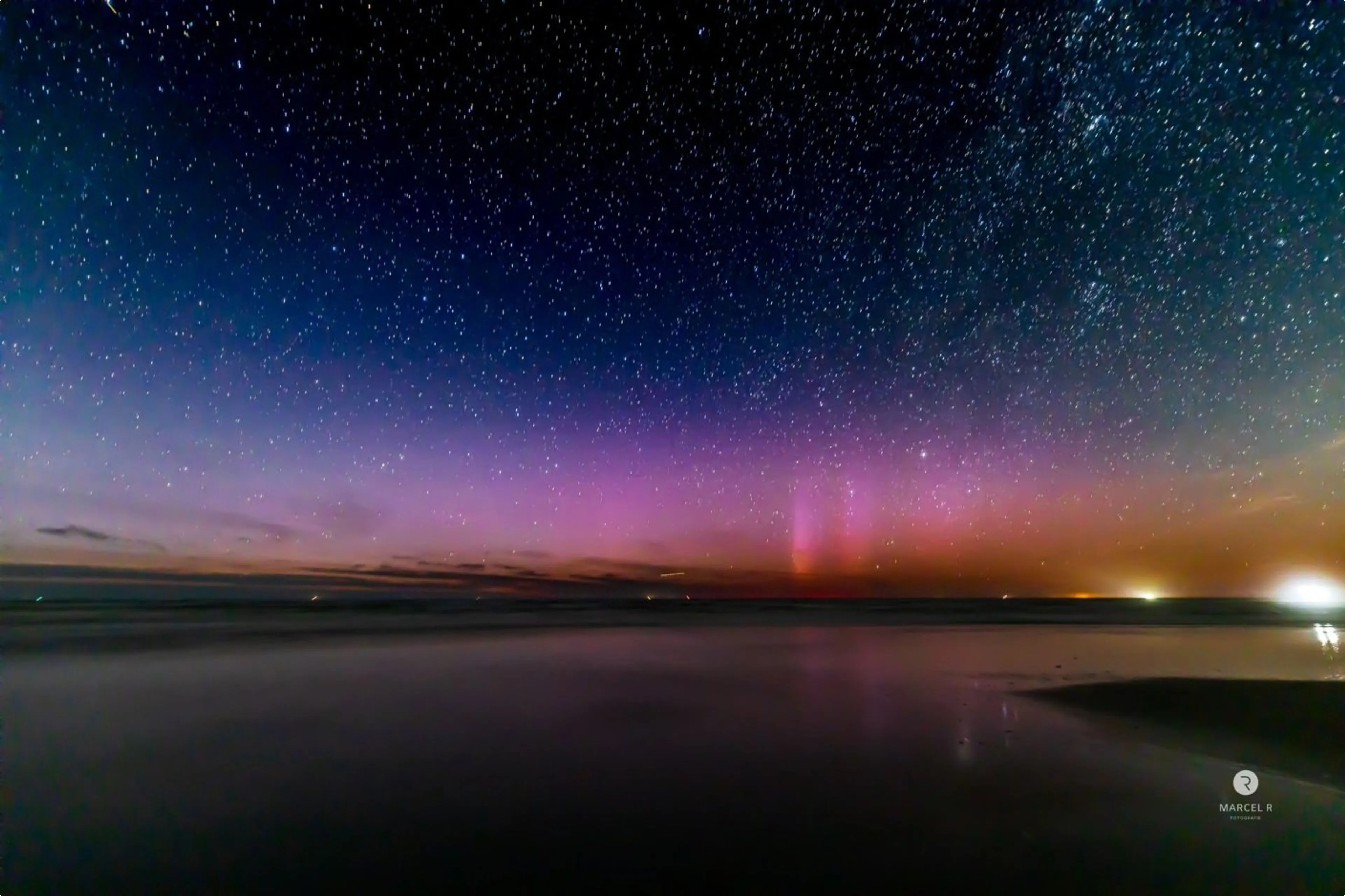 Noorderlicht bij Ameland, foto: Marcel Fotografie 