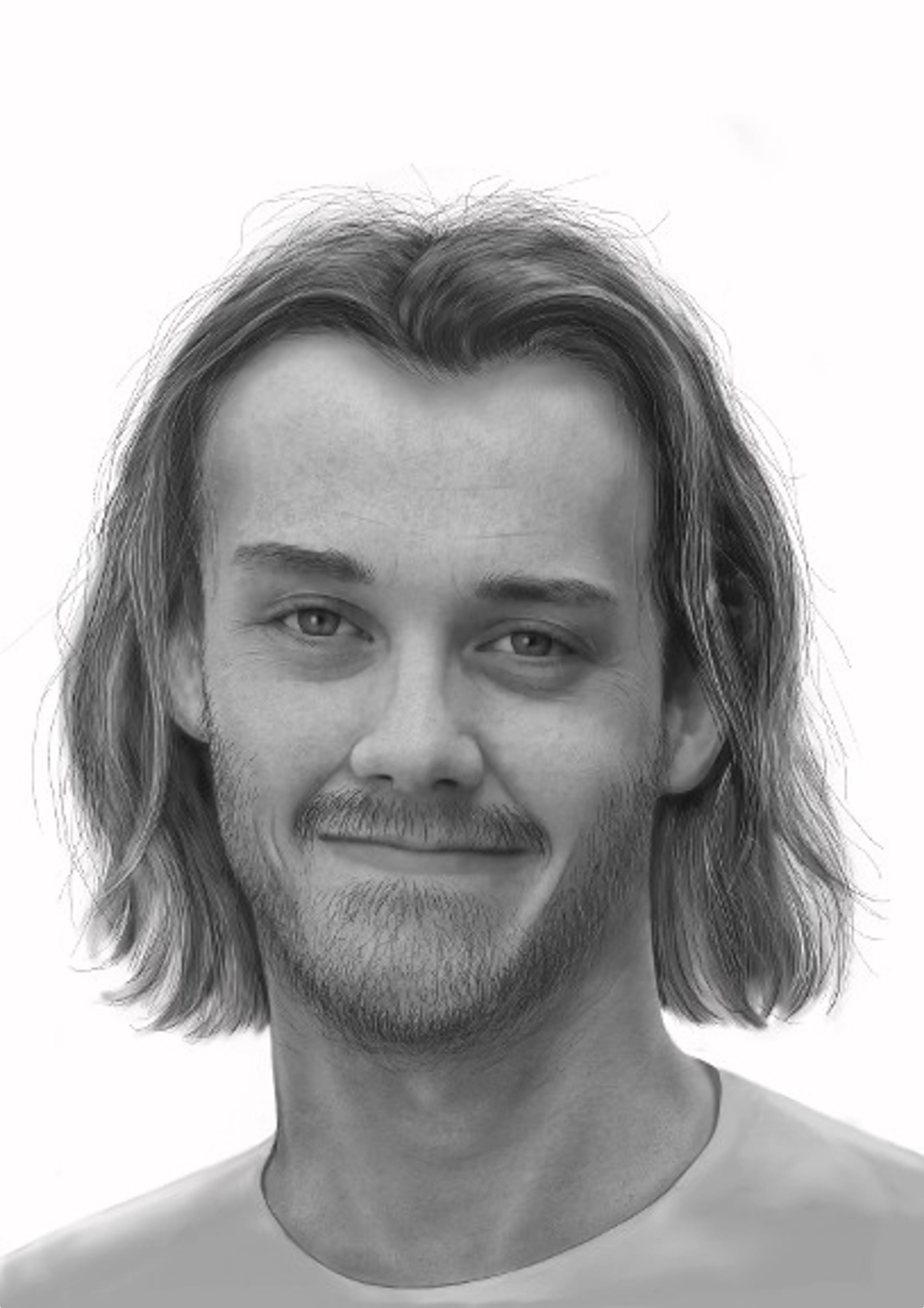 De afdeling Biometrie van de politie heeft een verouderingsfoto van Sidney samengesteld. Beeld: politie.