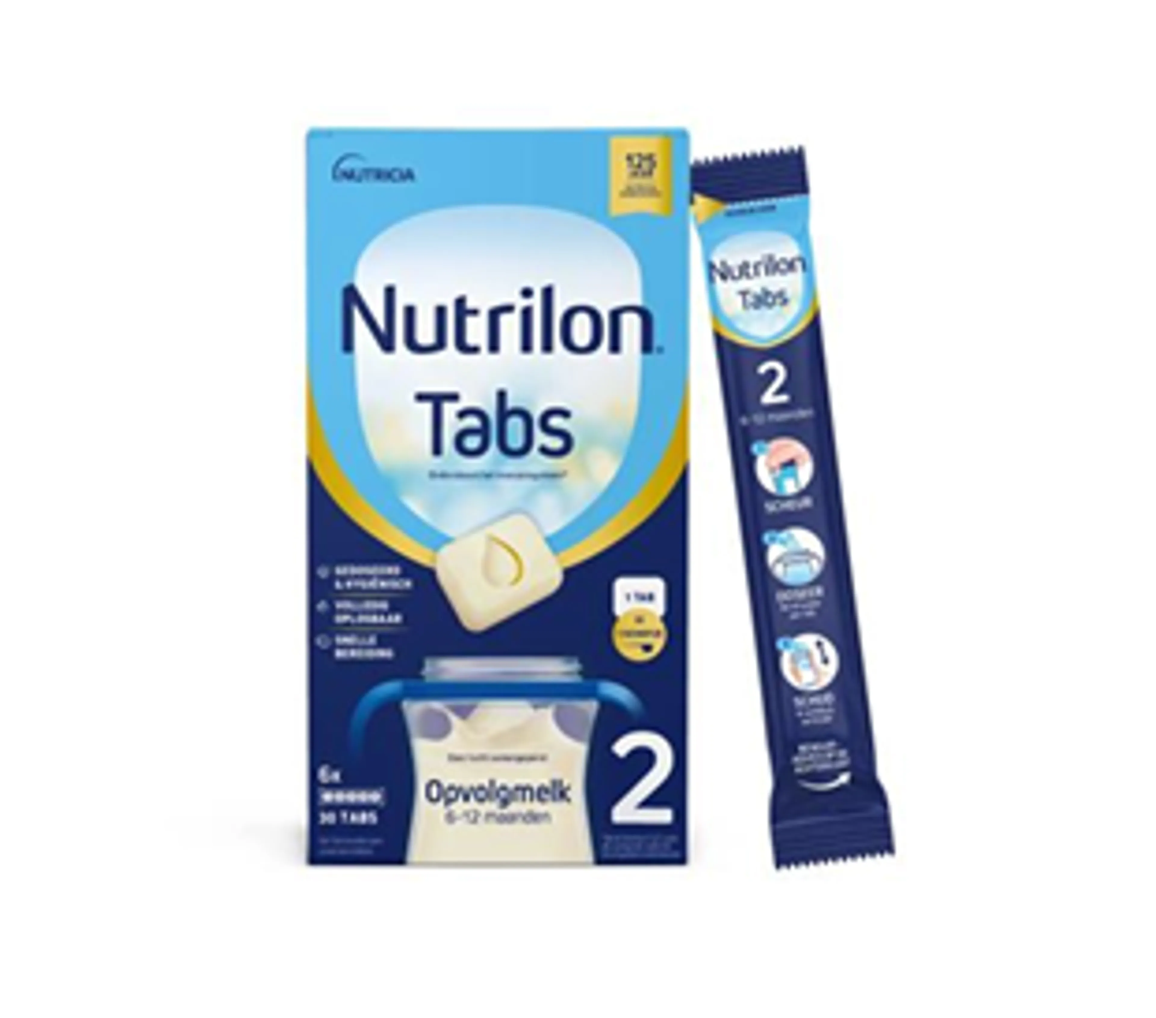 Nutrilon tabs opvolgmelk 2 5X4.6G– NL Beeld: Danone