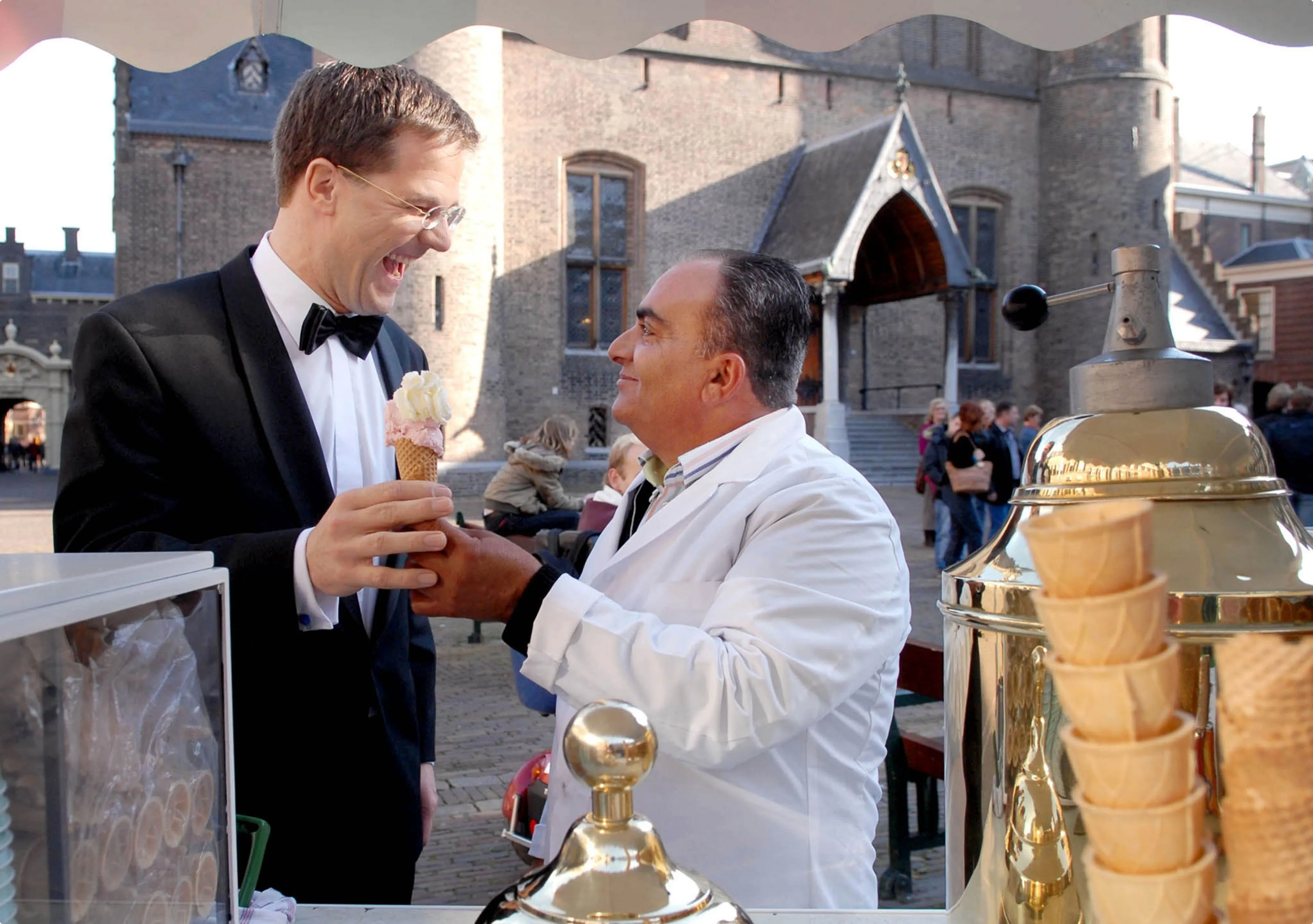 Moes en premier Rutte, beeld: ANP
