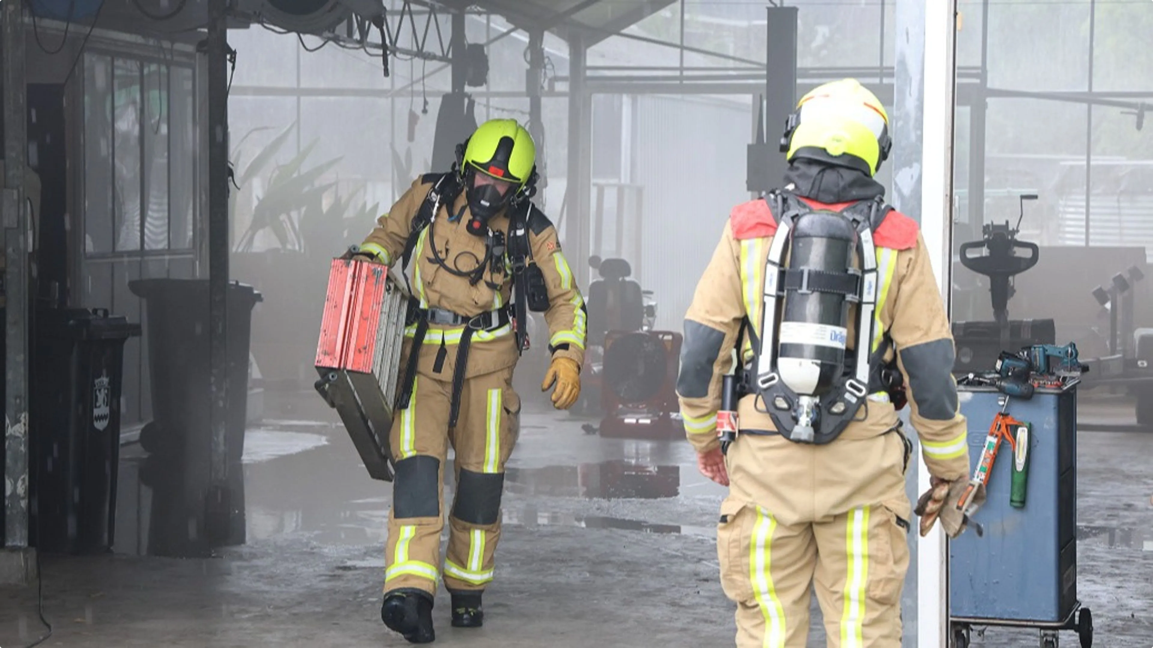Brand door mogelijke blikseminslag in Monster. Foto: Regio15