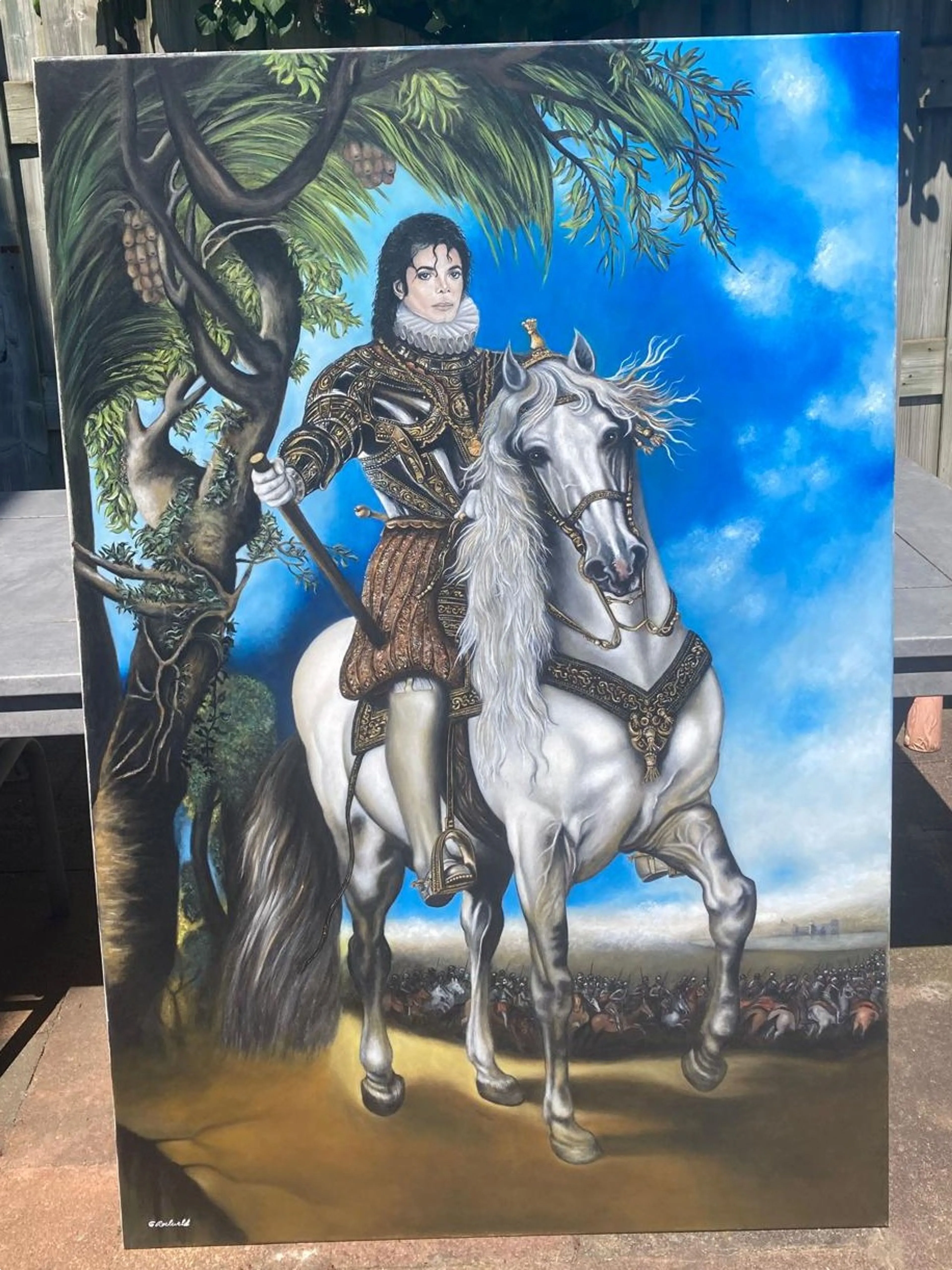 Het schilderij gemaakt door Gabriel Roeleveld. Beeld: Jordi Roeleveld