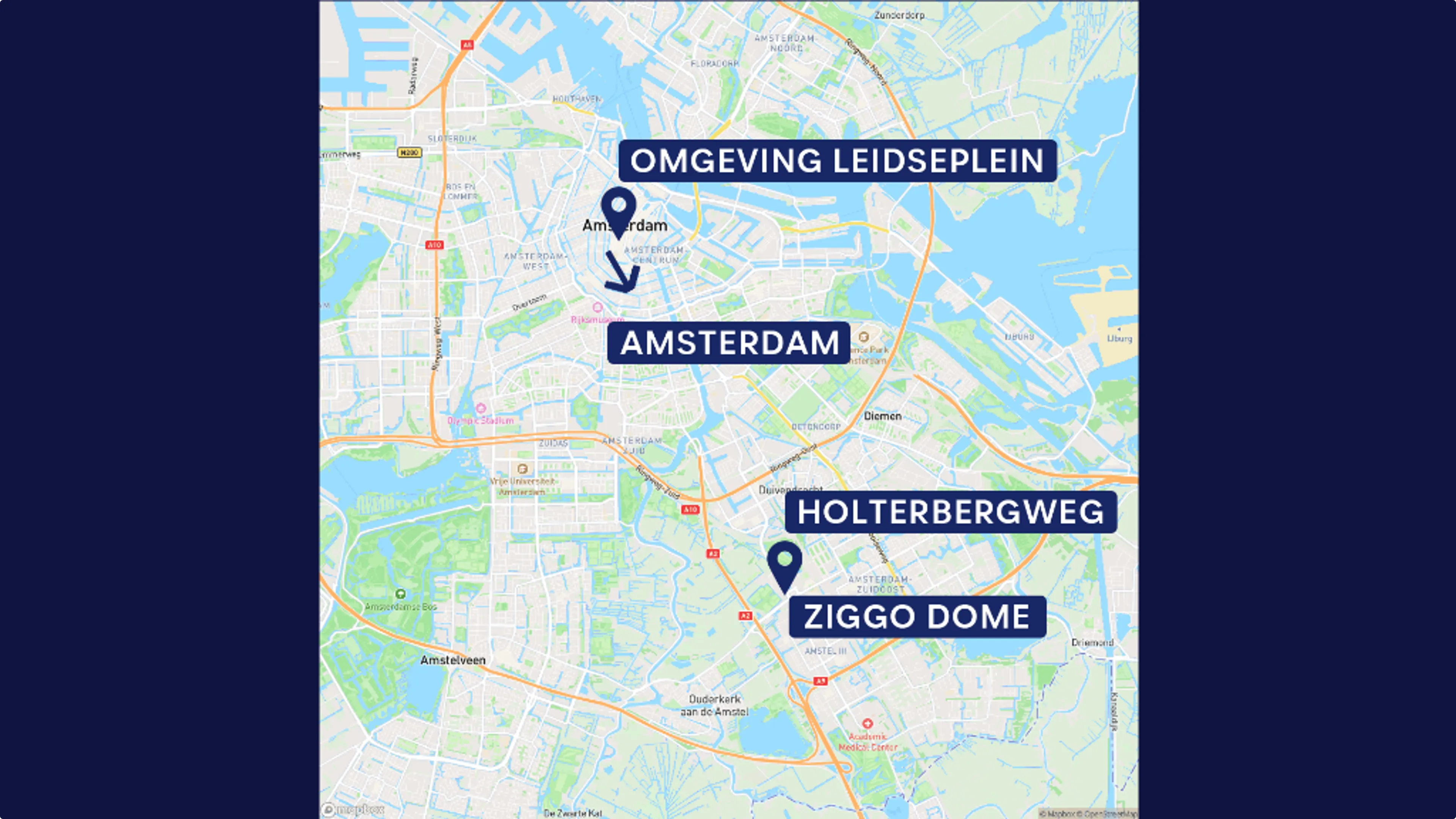 Het slachtoffer fietste vanuit omgeving Leidseplein richting Abcoude. Beeld: politie.
