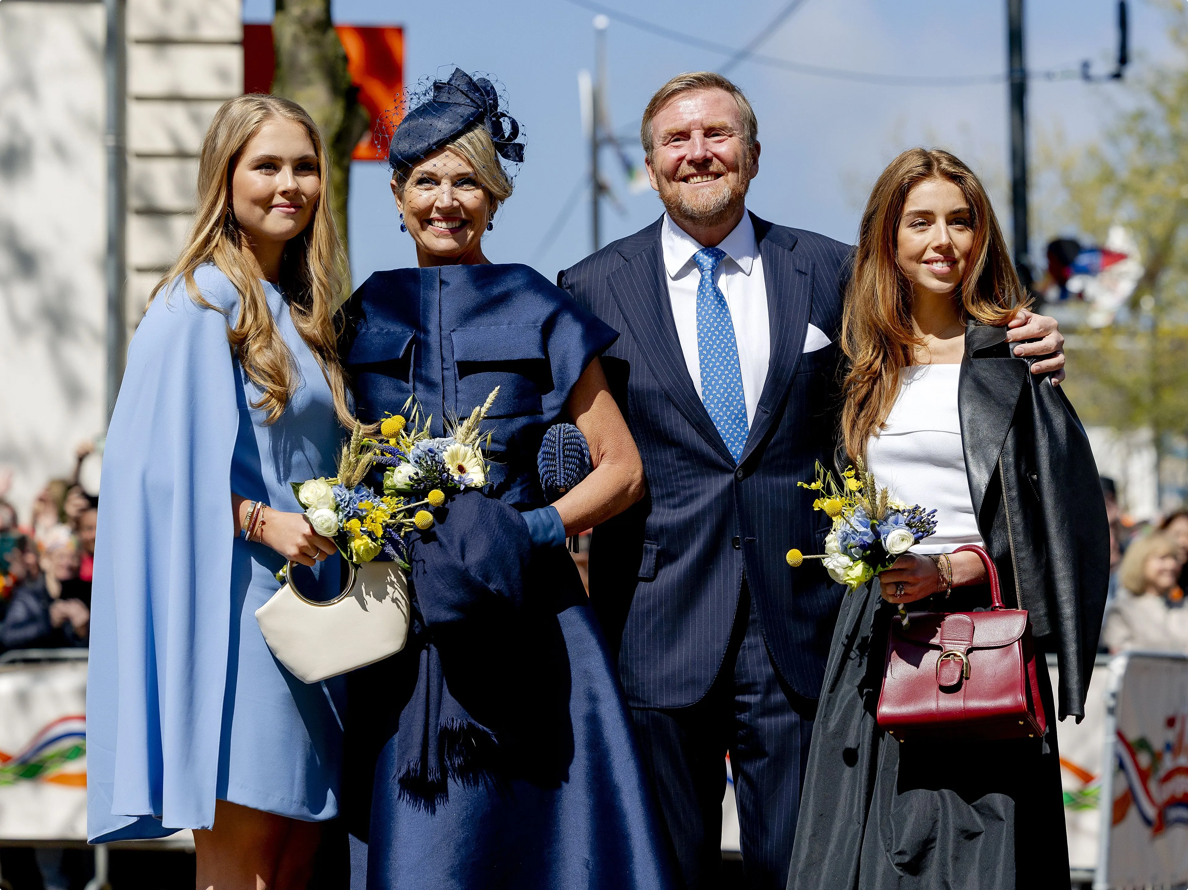 Koning Willem-Alexander, koningin Maxima, prinses Amalia en prinses Alexia, beeld: ANP