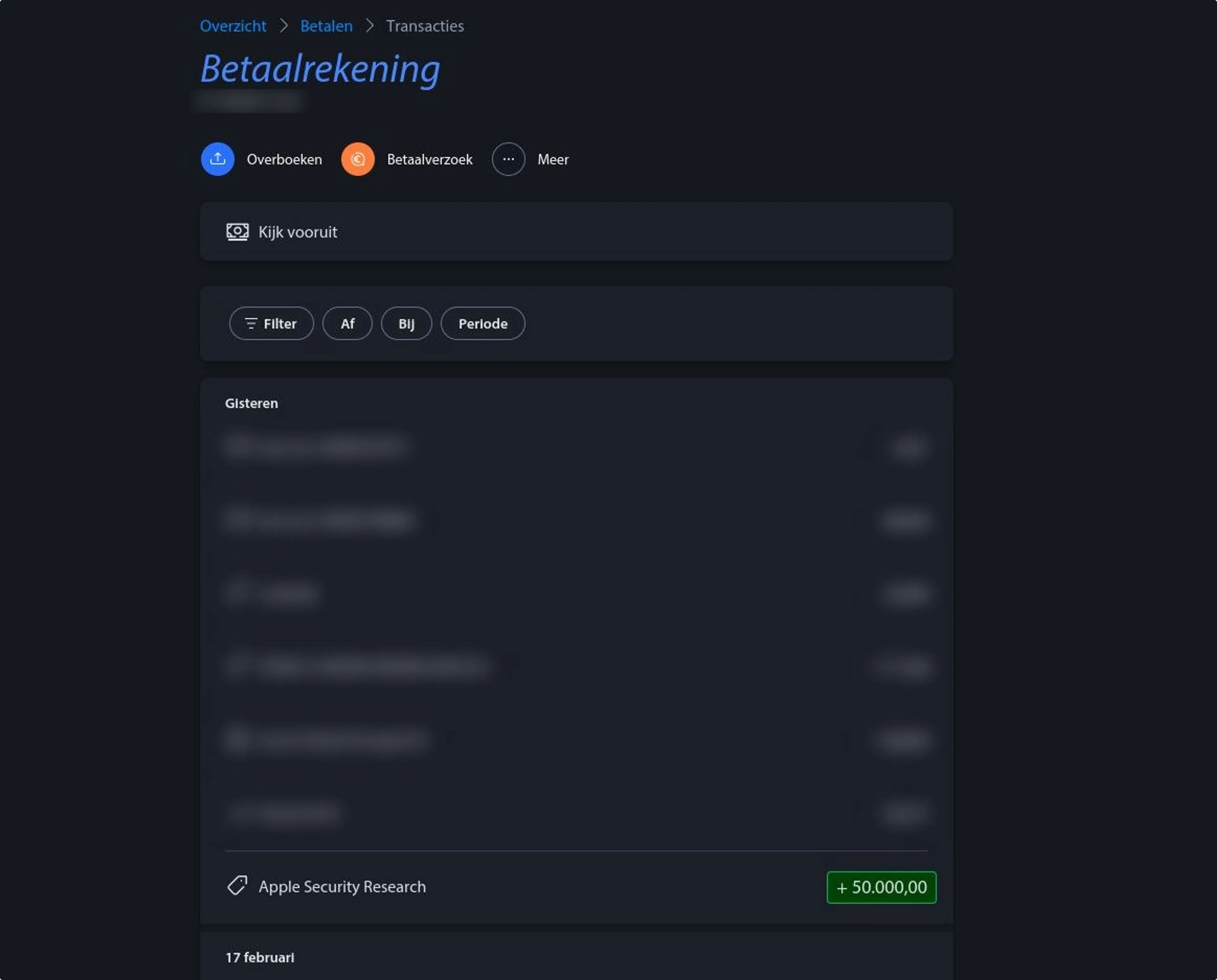 Sergen weet niet wat hij ziet als hij zijn rekeningoverzicht checkt