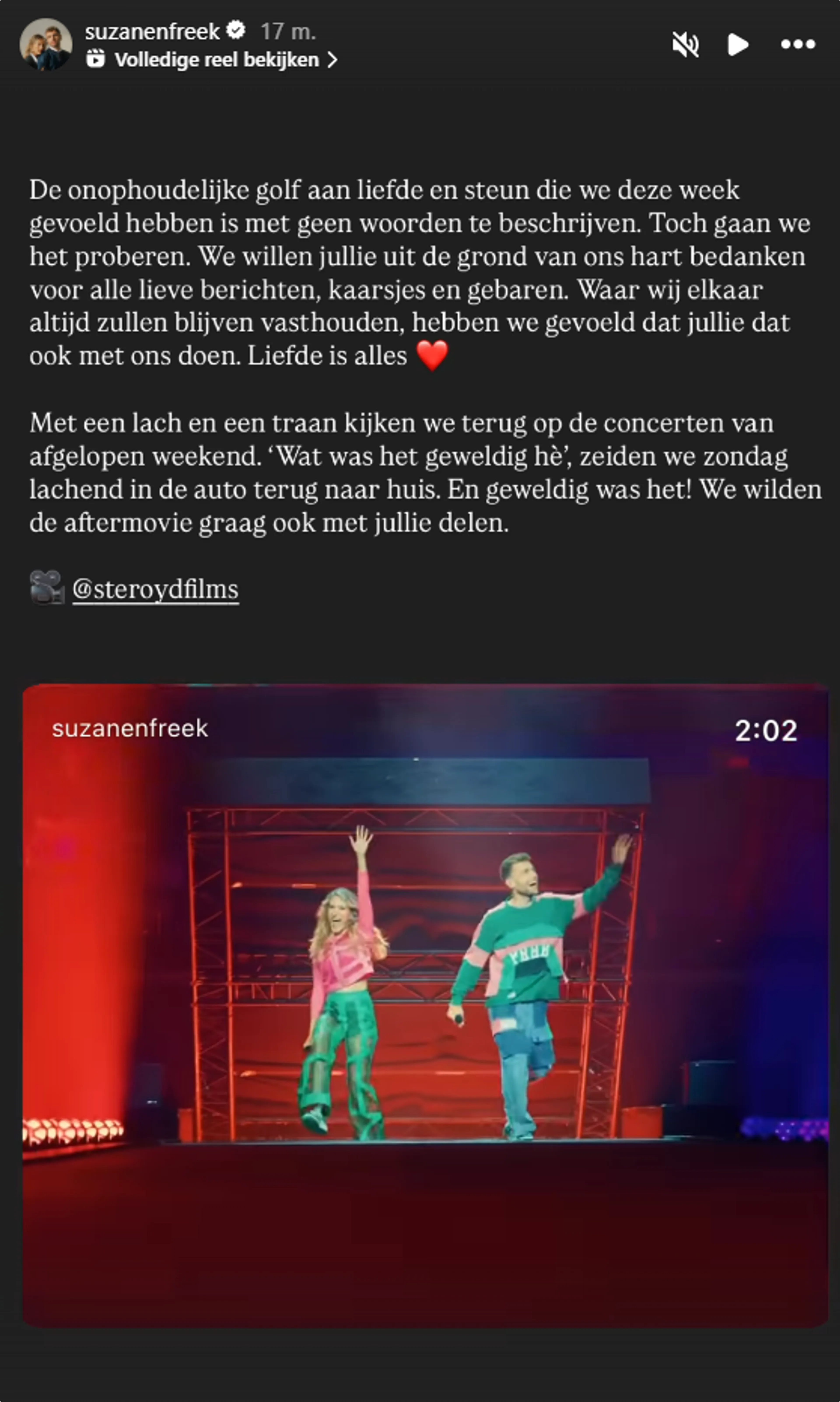 Beeld: Instagram/Suzan en Freek
