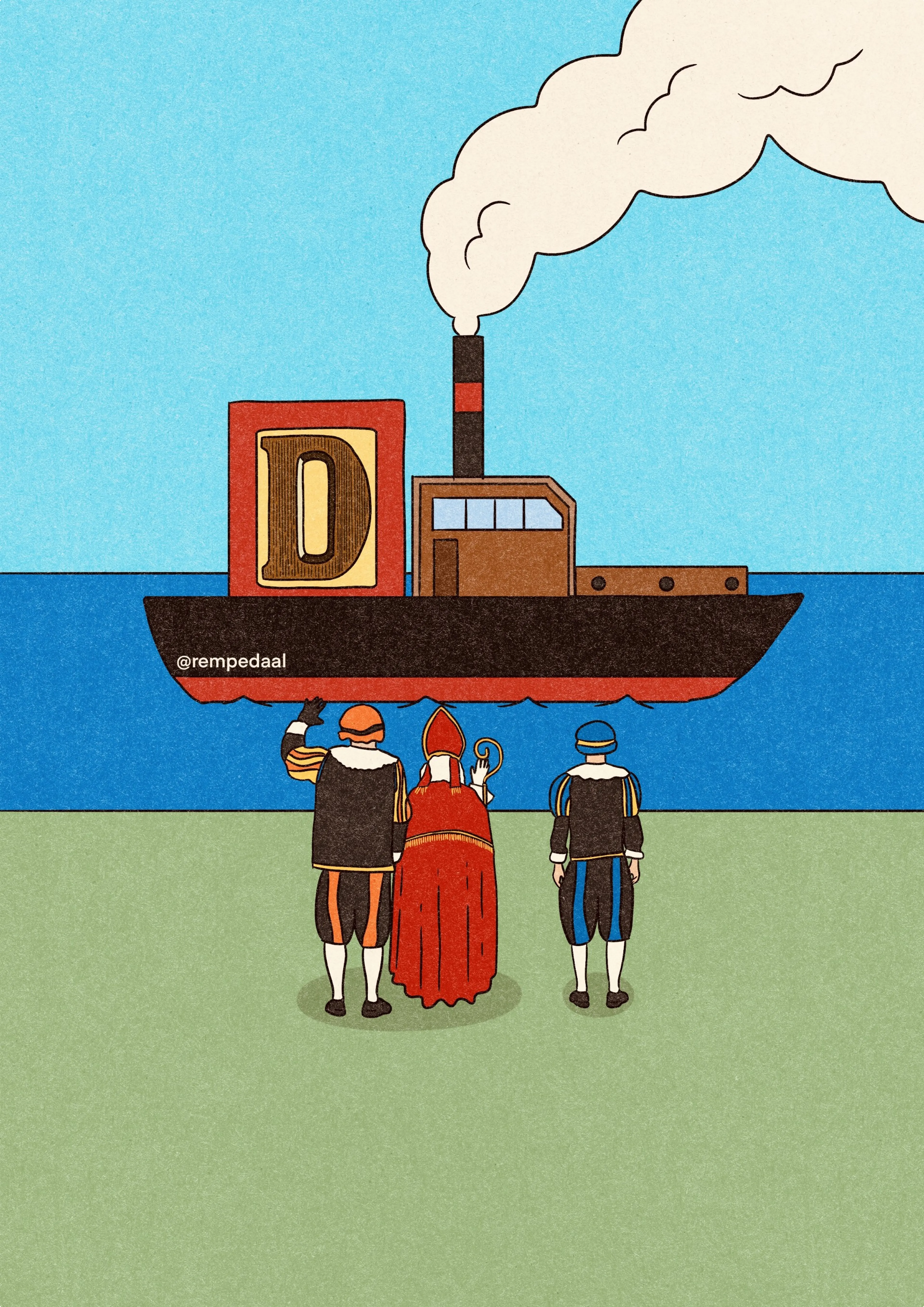 De betreffende illustratie. Beeld: Björn Remmerswaal.
